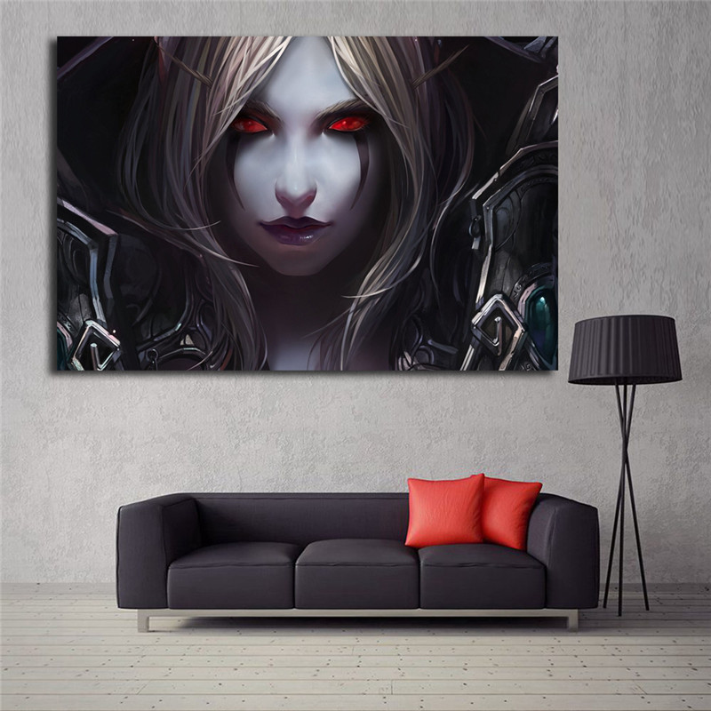 Sylvanas Windrunner Face World Of Warcrafts Game Wallpaper - Painting - HD Wallpaper 