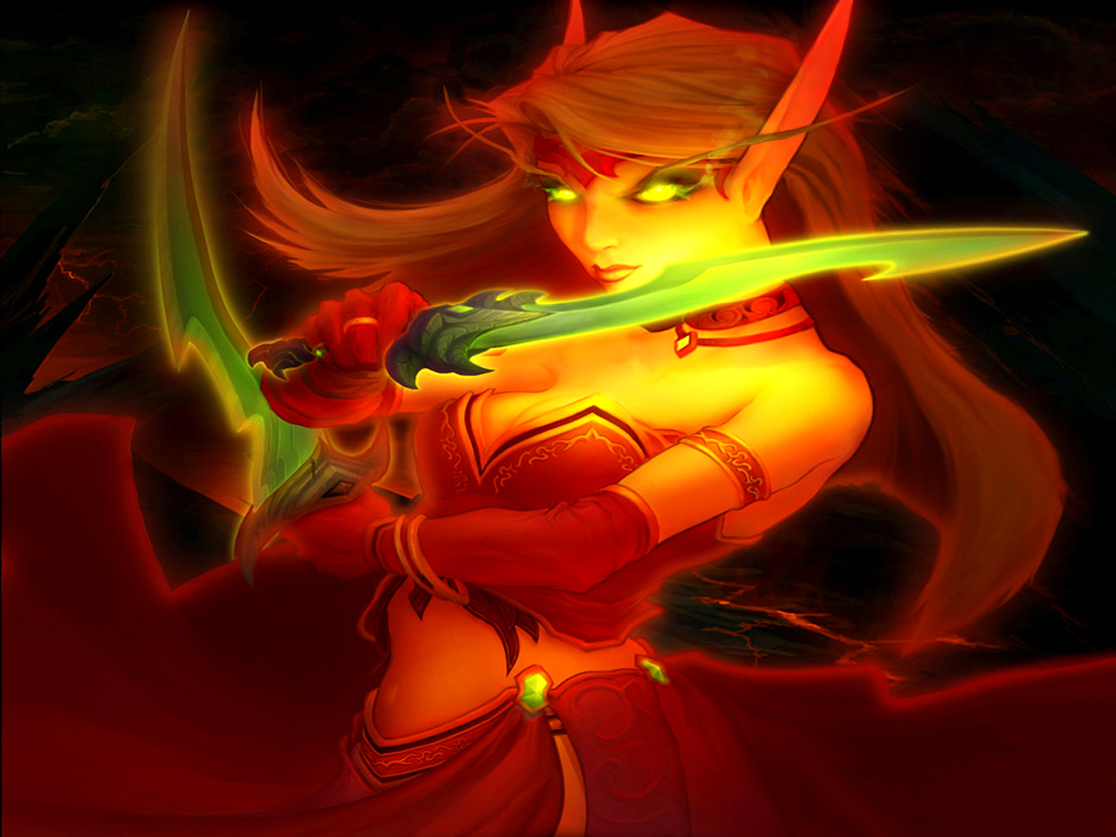 Blood Elf Rogue Female - HD Wallpaper 