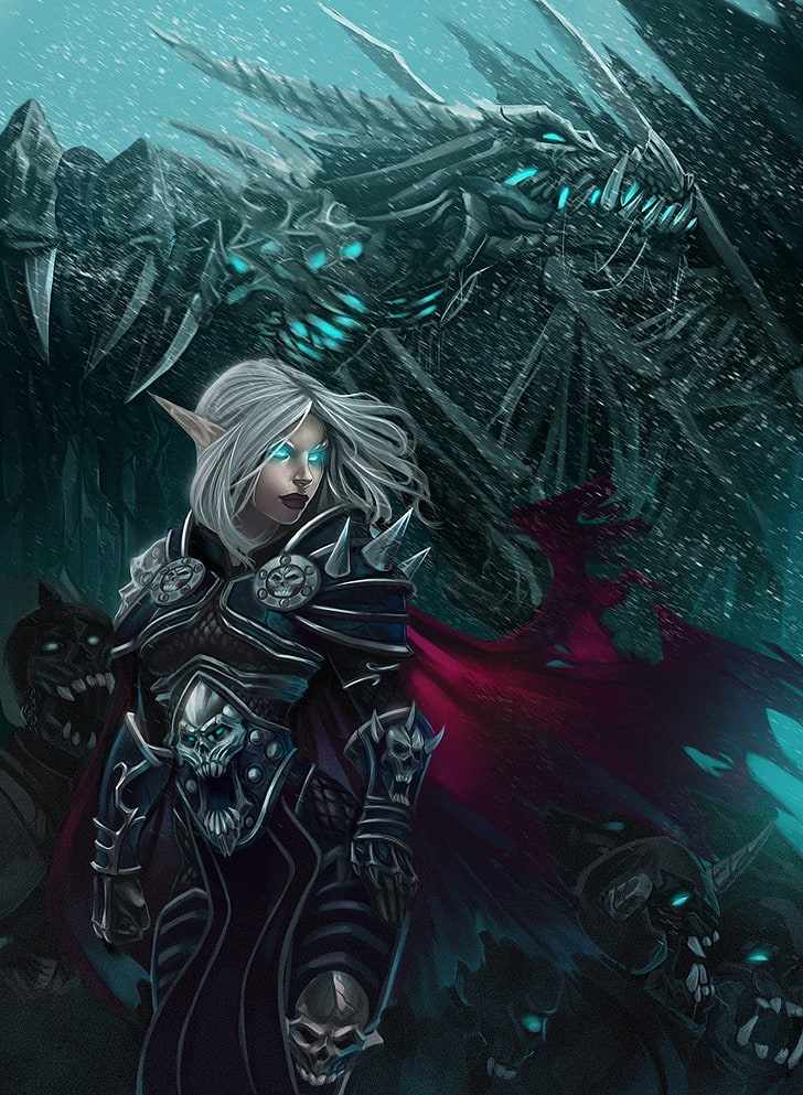 Video Games, Warcraft, Sylvanas Windrunner, White Hair, - Sylvanas Windrunner Lich Queen - HD Wallpaper 