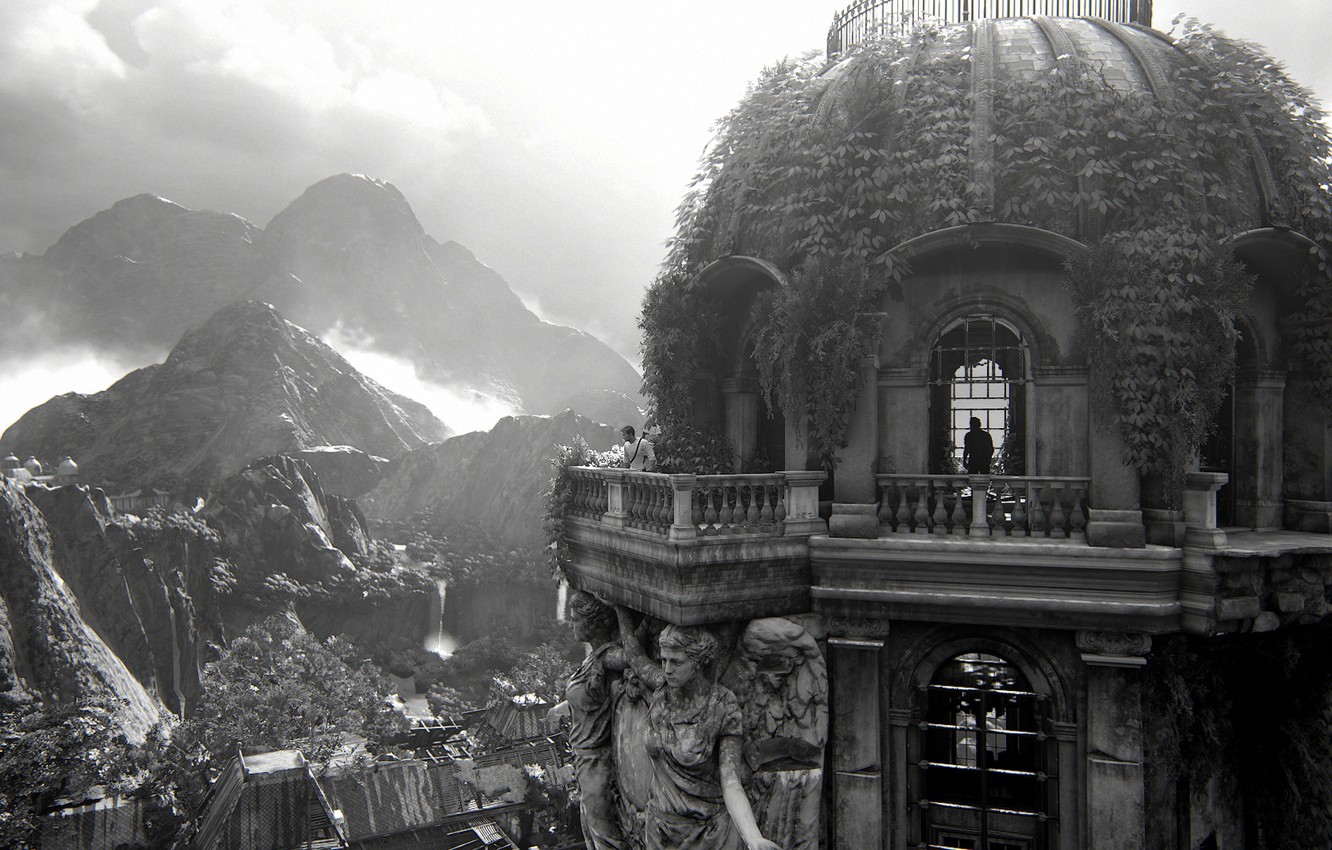 Photo Wallpaper Tower, Statues, Naughty Dog, Playstation - HD Wallpaper 