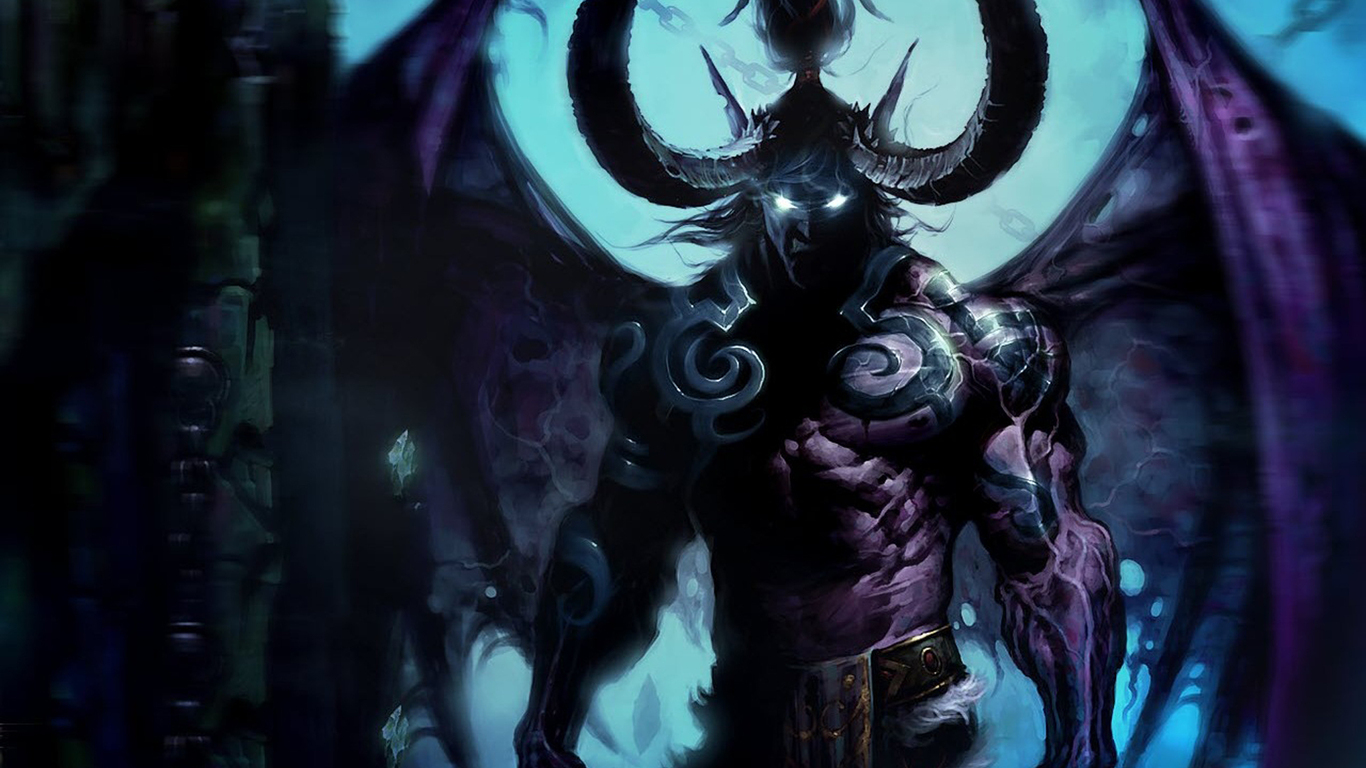 Illidan Nightelf Demon Hunter Fantasy Wallpaper - Terrorblade Hd - HD Wallpaper 