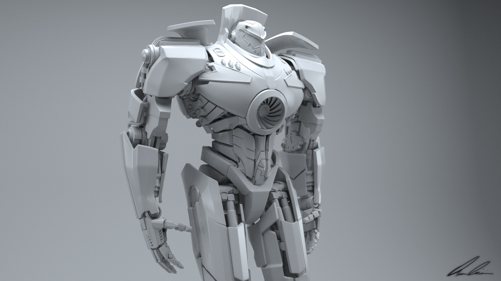 Gipsy Danger 3d Model - HD Wallpaper 