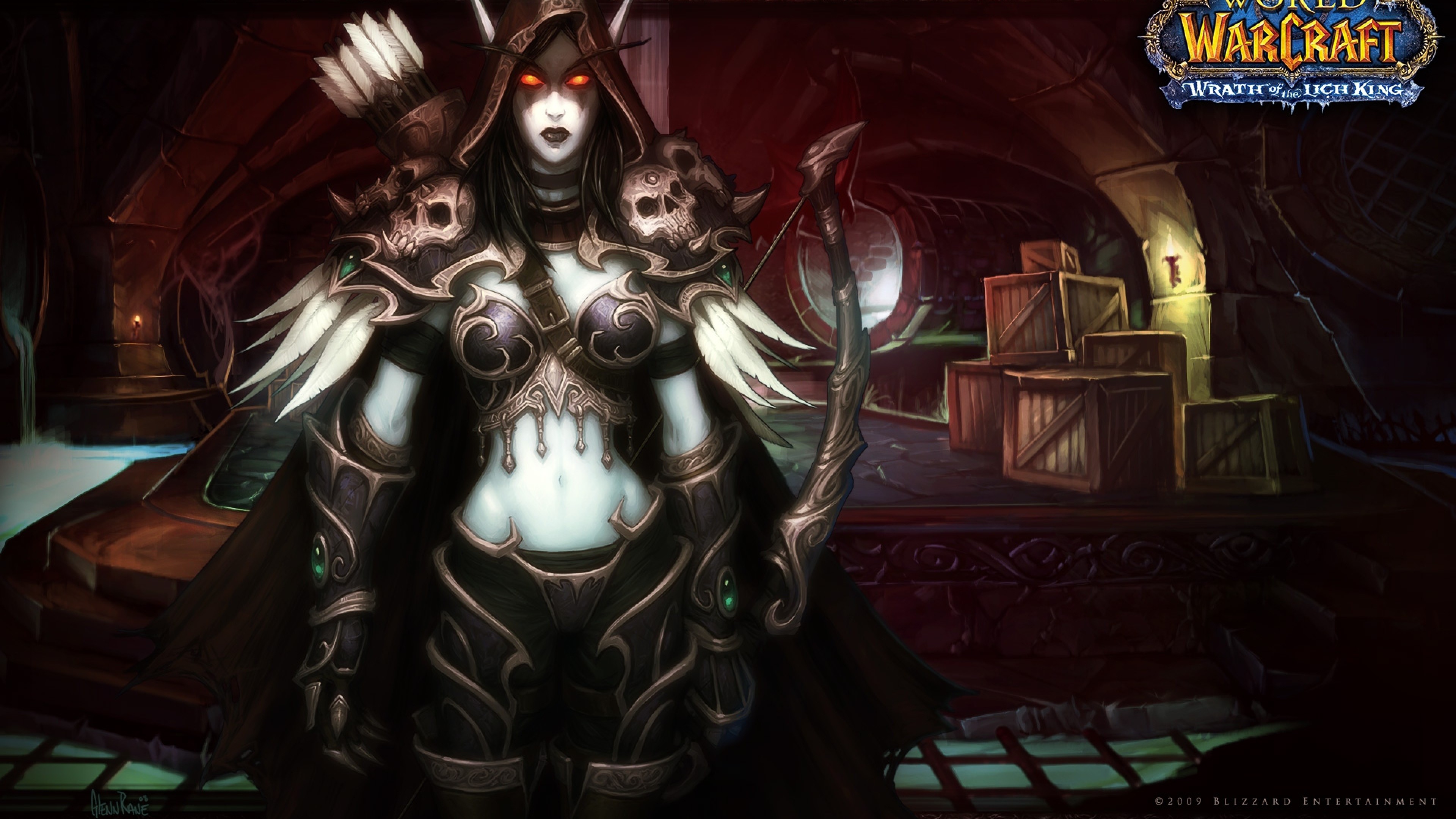 Women World Of Warcraft Zombies Night Elf Armor Sylvanas - World Of Warcraft Wrath - HD Wallpaper 