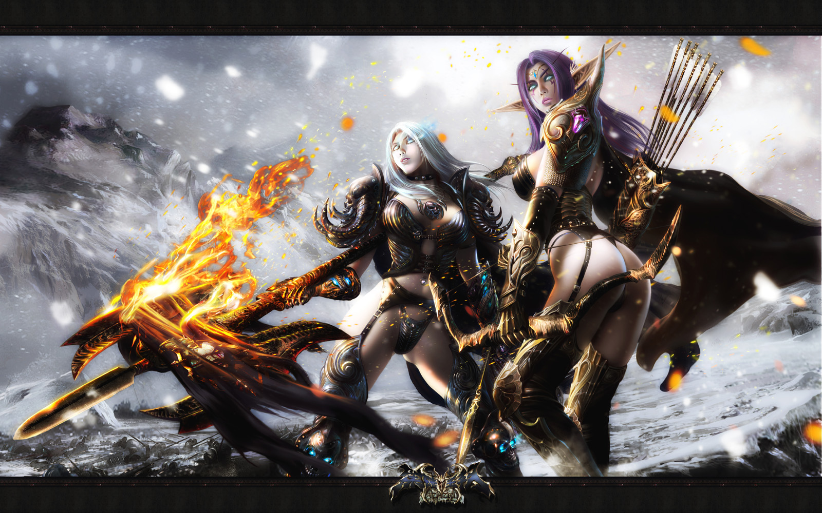 Blood Elf Night Elf - HD Wallpaper 