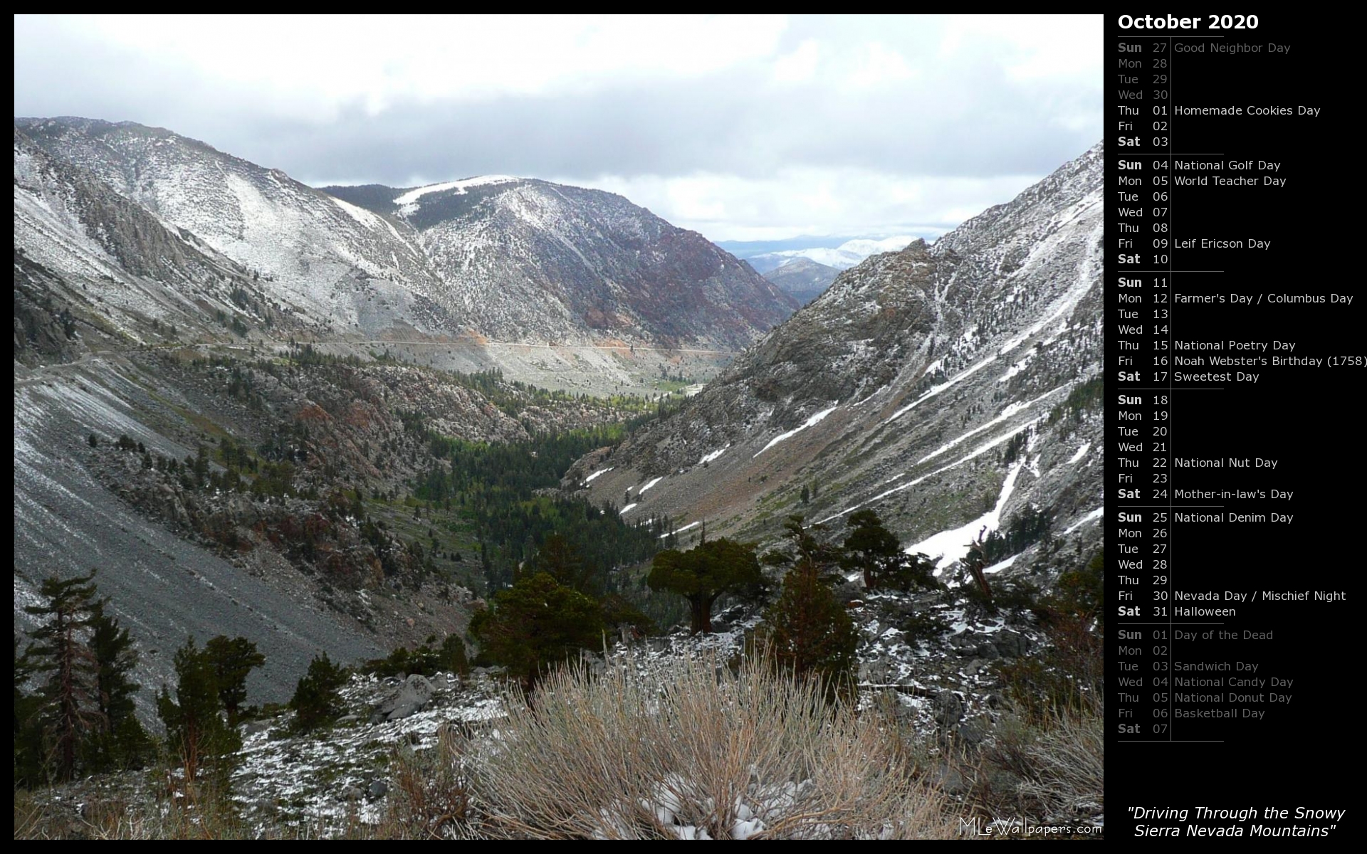 Driving Through The Snowy Sierra Nevada Mountains - Summit - HD Wallpaper 