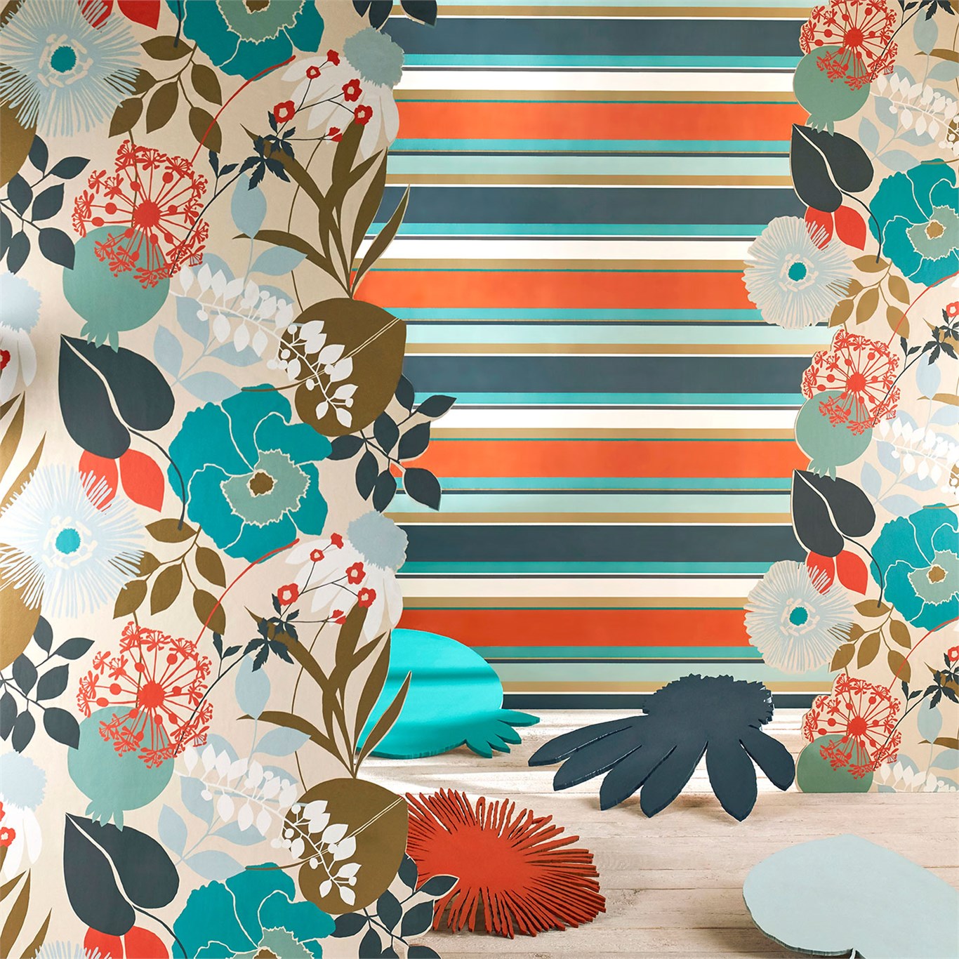 Bella Stripe, A Wallpaper By Harlequin, Part Of The - Bella Stripe Papier Peint - HD Wallpaper 
