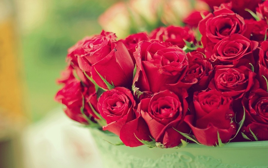 Red Roses Bouquet - Hd Bouquet Of Flowers - HD Wallpaper 