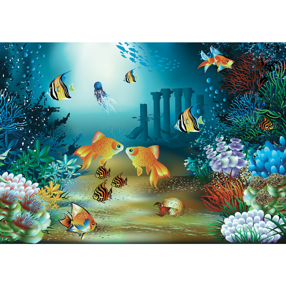 Sea Bed Coral Painting - HD Wallpaper 