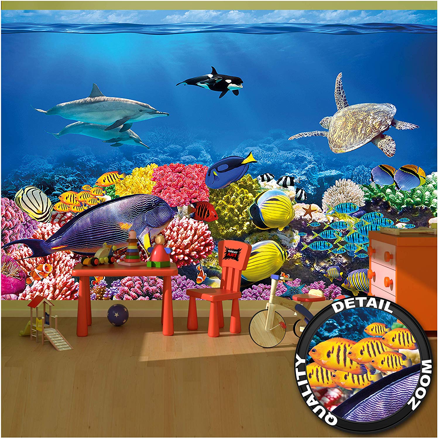Colourful Fish In Sea - HD Wallpaper 