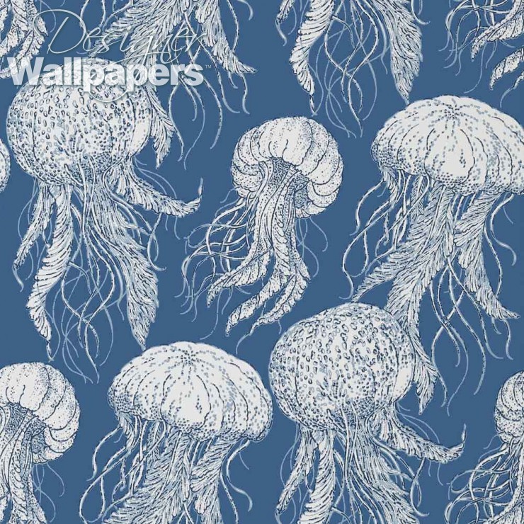 Jelly Fish Bloom - Thibaut Tapete Jelly Fish - HD Wallpaper 