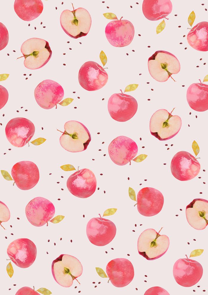Apple Wallpaper Pattern - HD Wallpaper 