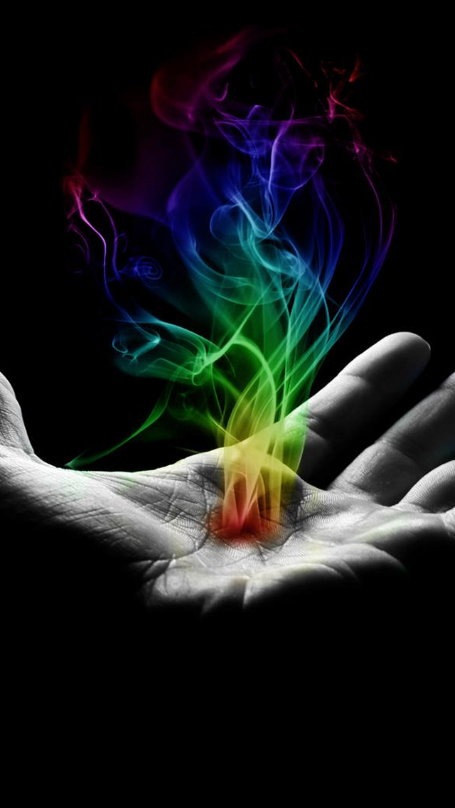 Hand Smoke Iphone Wallpaper - Colorful Splash Background For Iphone - HD Wallpaper 