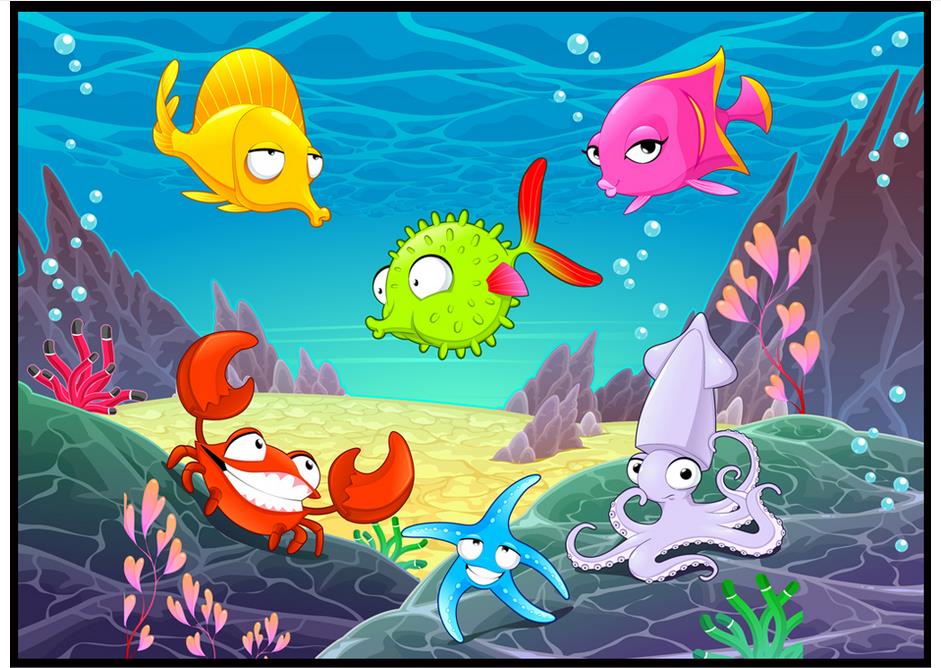 Animals Under The Sea - HD Wallpaper 
