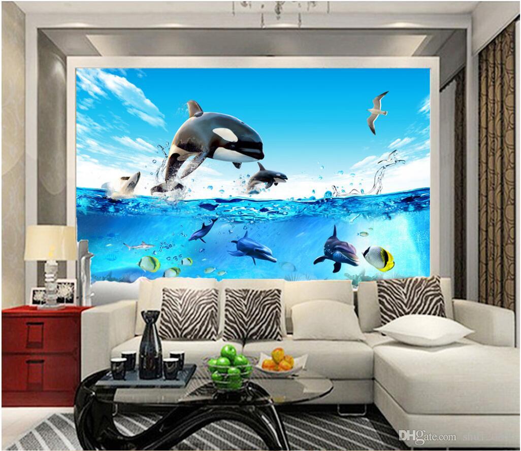 Murales En Pieza Acuario - HD Wallpaper 