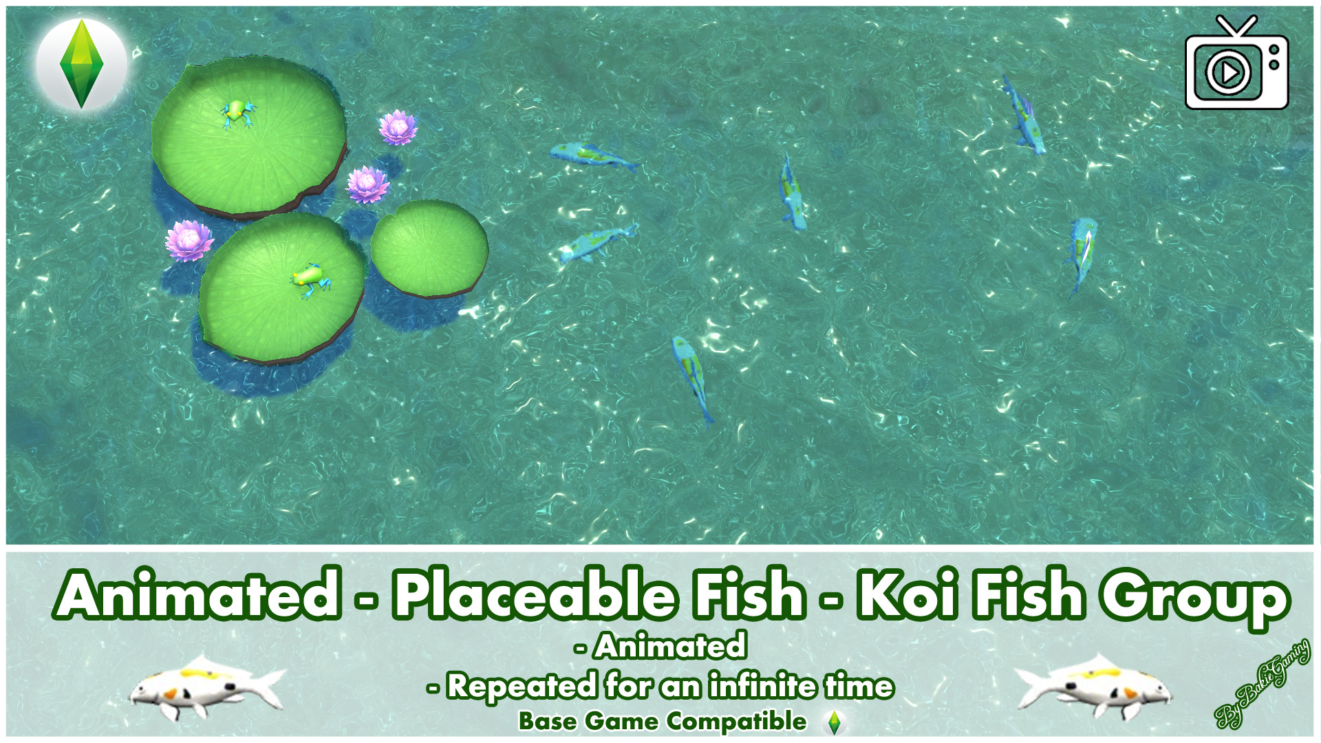 Sims 4 Placeable Fish - HD Wallpaper 