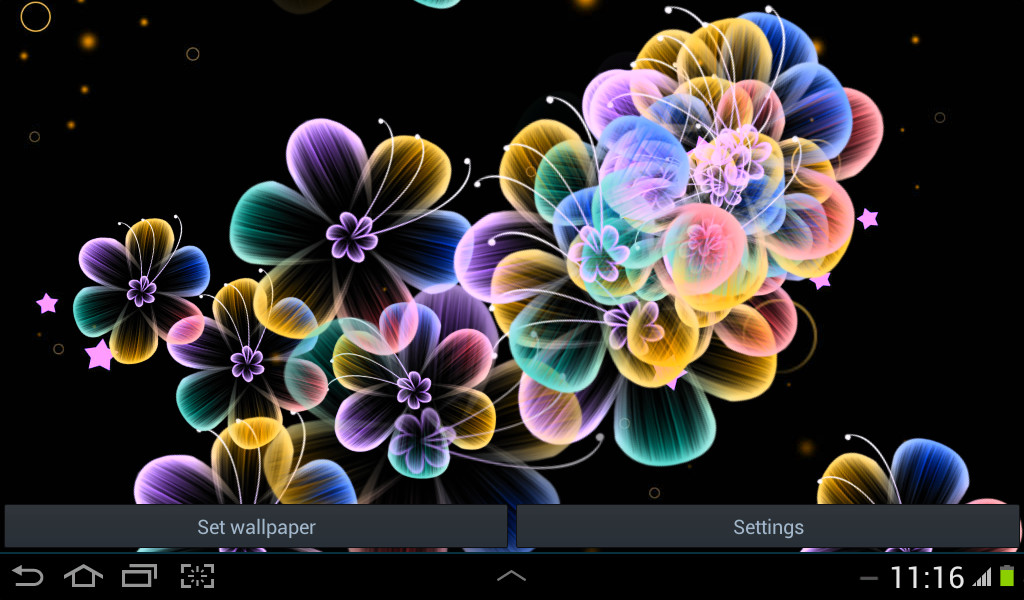 Neon Flowers - HD Wallpaper 