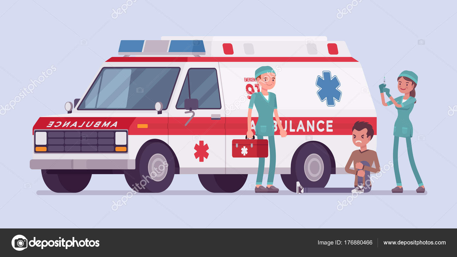 Ambulance Car With Nurse - HD Wallpaper 