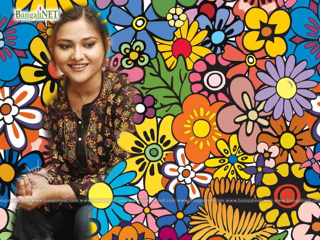 Bengali Film Stars Wallpaper - Hippies Pattern Flower Power - HD Wallpaper 