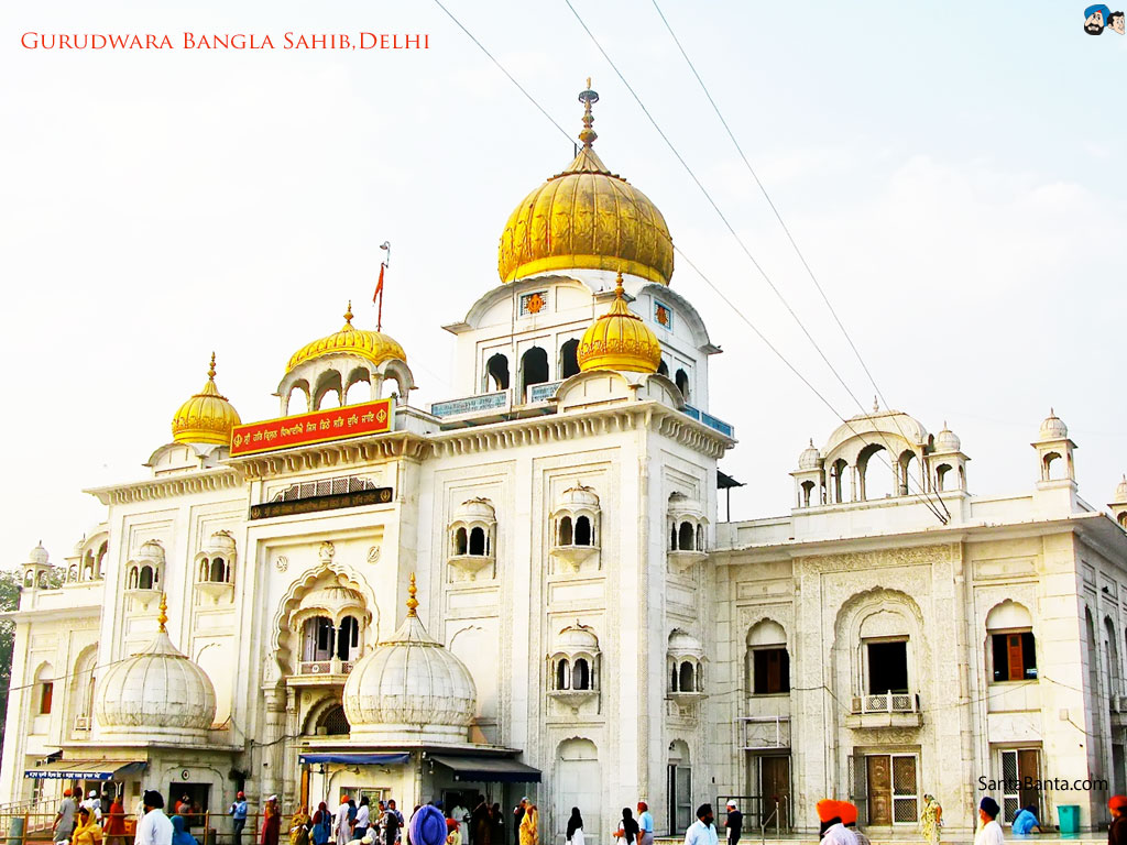 Gurudwaras Wallpaper - Bangla Sahib Gurdwara Delhi - HD Wallpaper 