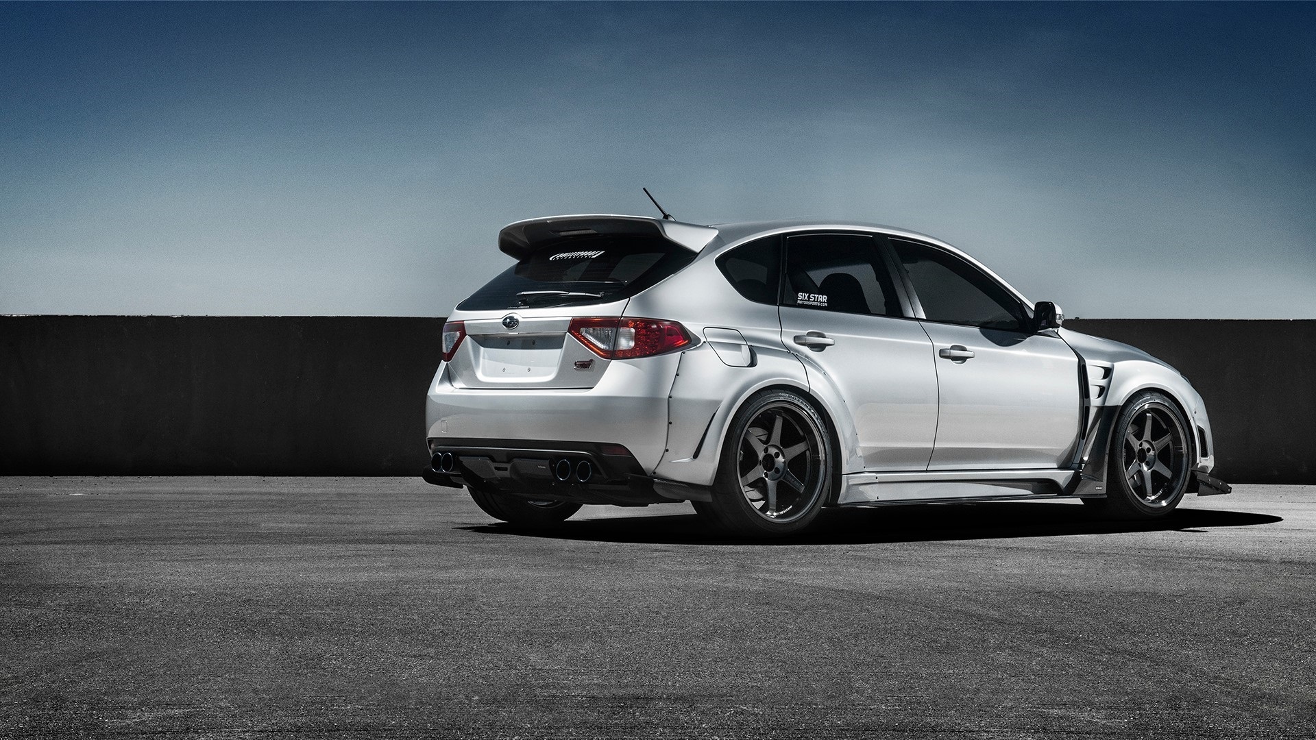 Wallpaper Subaru Wrx Sti Sports Car Liftback Urban - Subaru Impreza Wrx Sti Hd - HD Wallpaper 