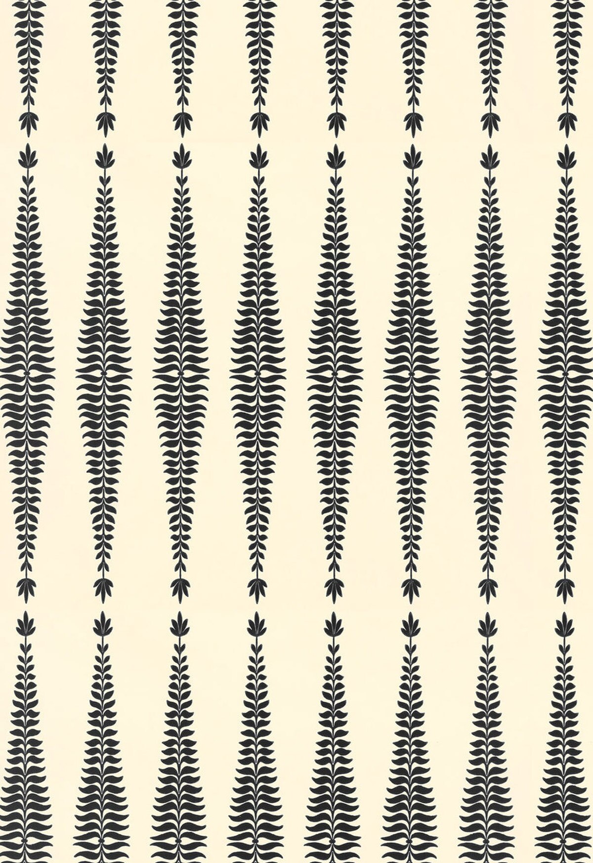 Schumacher Fern Tree Wallpaper In Noir Creme - Schumacher Fern Tree - HD Wallpaper 