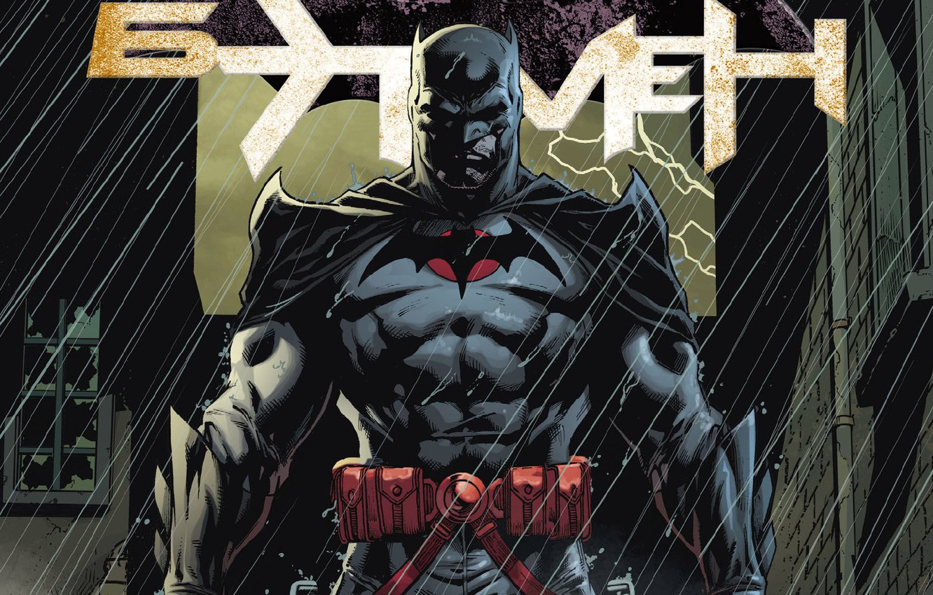Photo Wallpaper Rain, Batman, Hero, Comic, Cloak, Superhero, - Flashpoint Batman - HD Wallpaper 