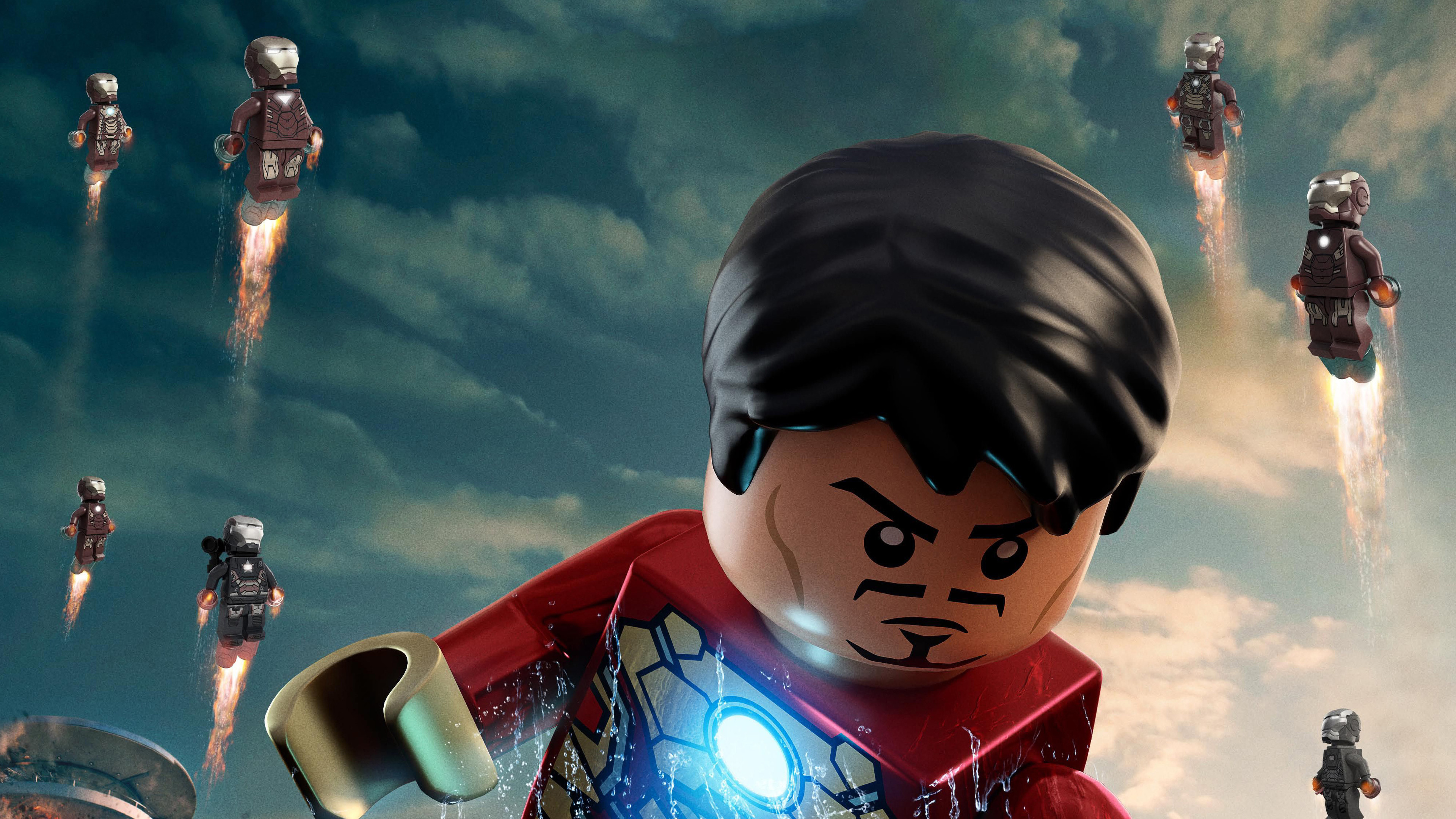 3840x2160, Lego Iron Man 4k - Homem De Ferro Lego - HD Wallpaper 