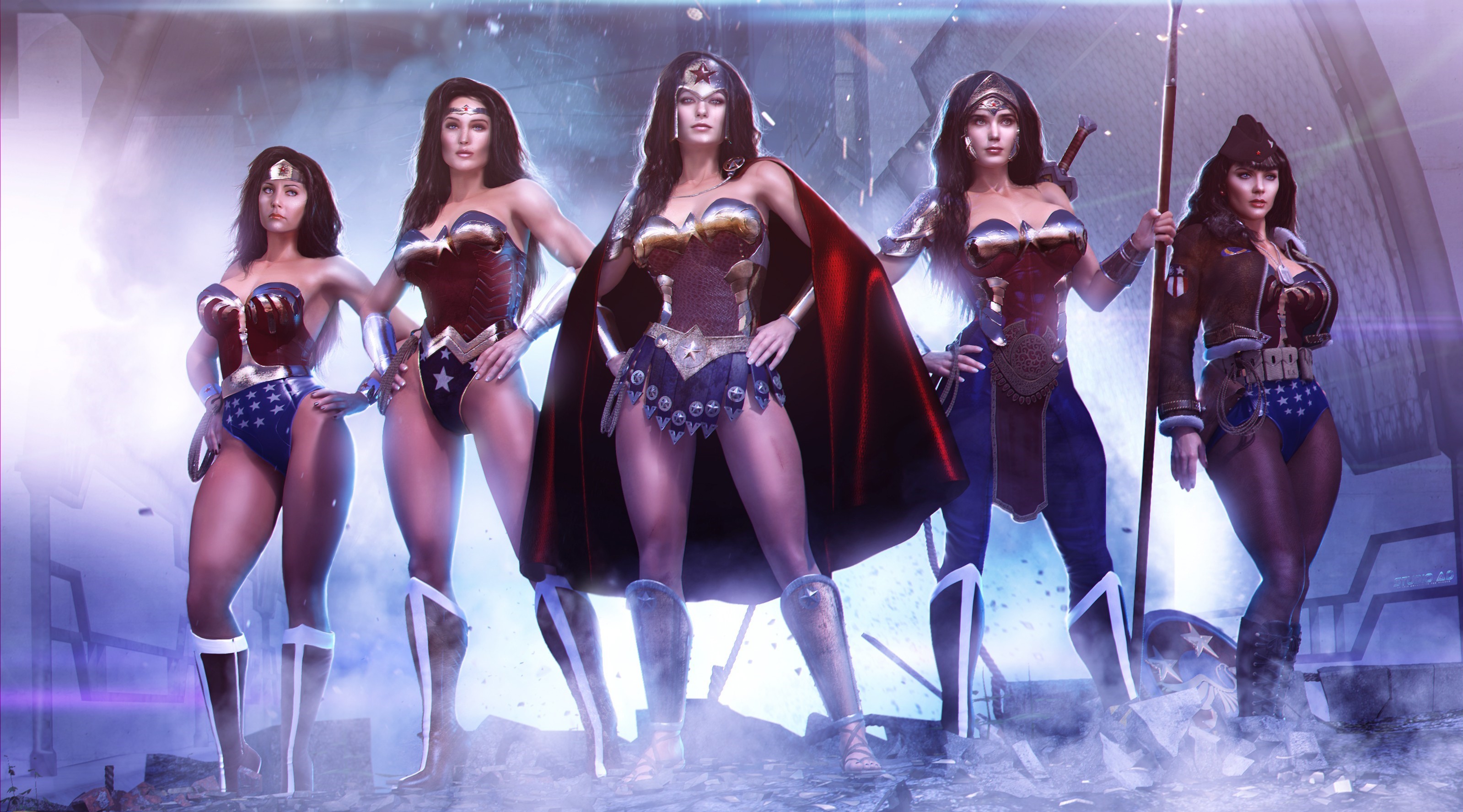 Wonder Woman All Version - HD Wallpaper 