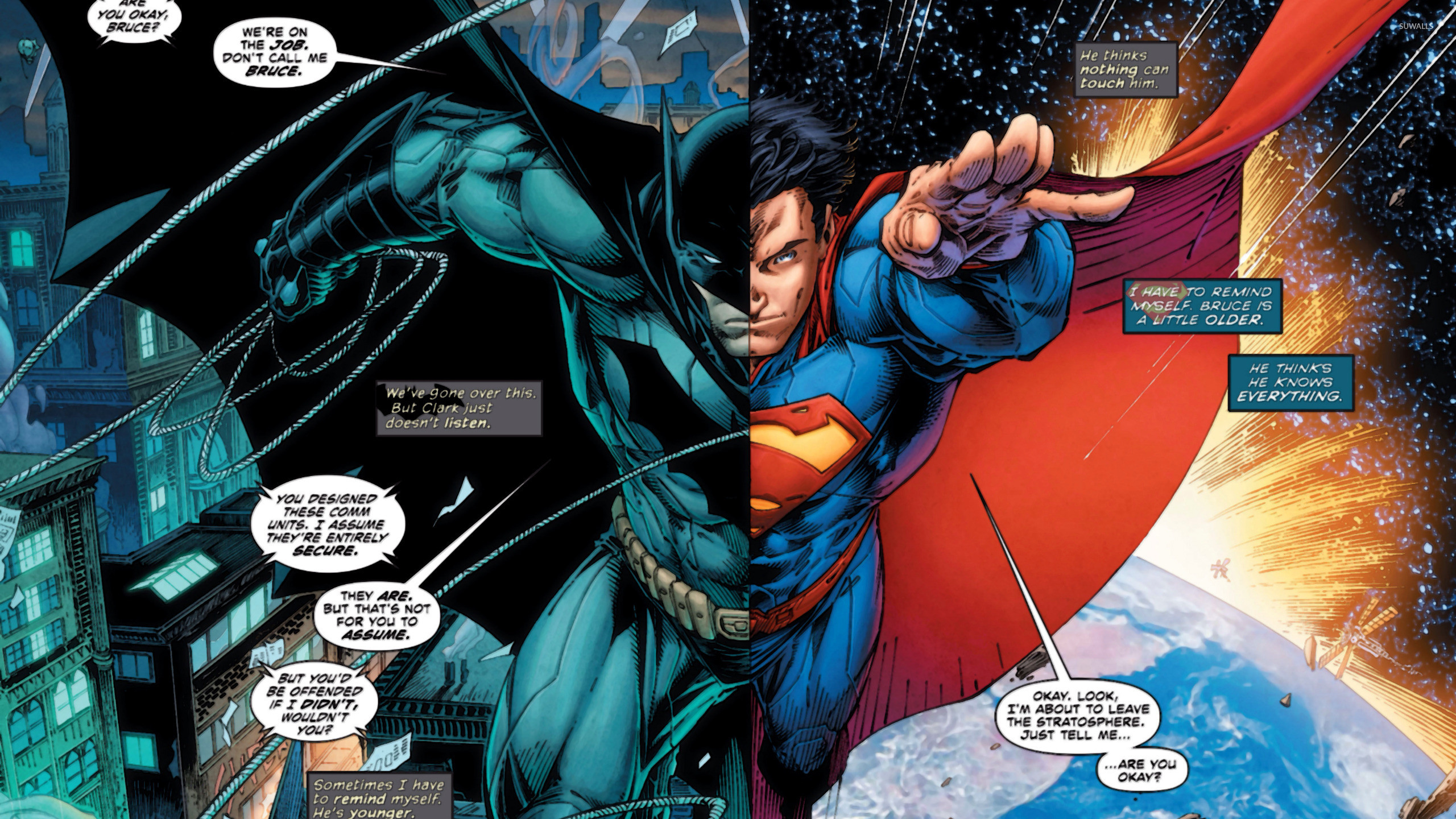 2560x1440, Superman And Batman Wallpaper 
 Data Id - Superman And Batman Wallpaper Comic - HD Wallpaper 