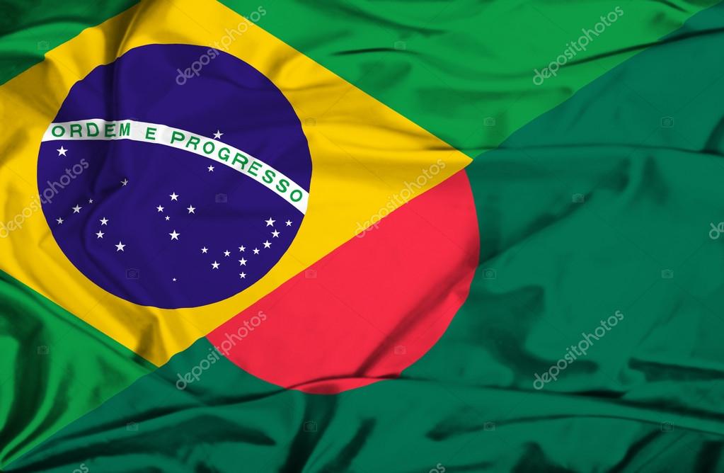 Brazil And Bangladesh Flag - HD Wallpaper 
