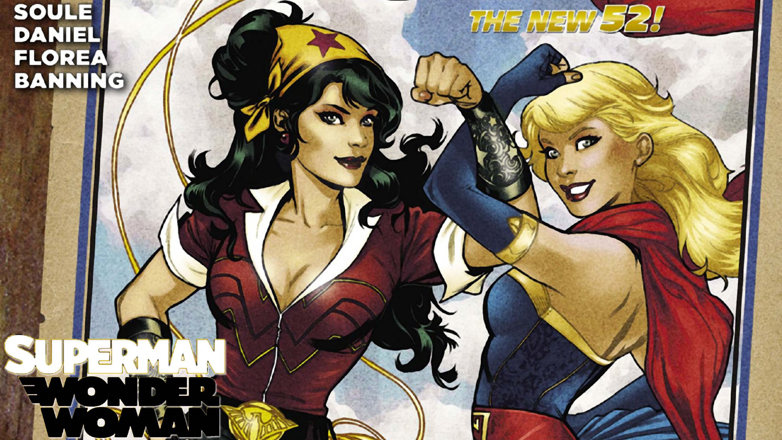 Supergirl Wonder Woman Bombshell - Dc Bombshells Wonder Woman And Supergirl - HD Wallpaper 