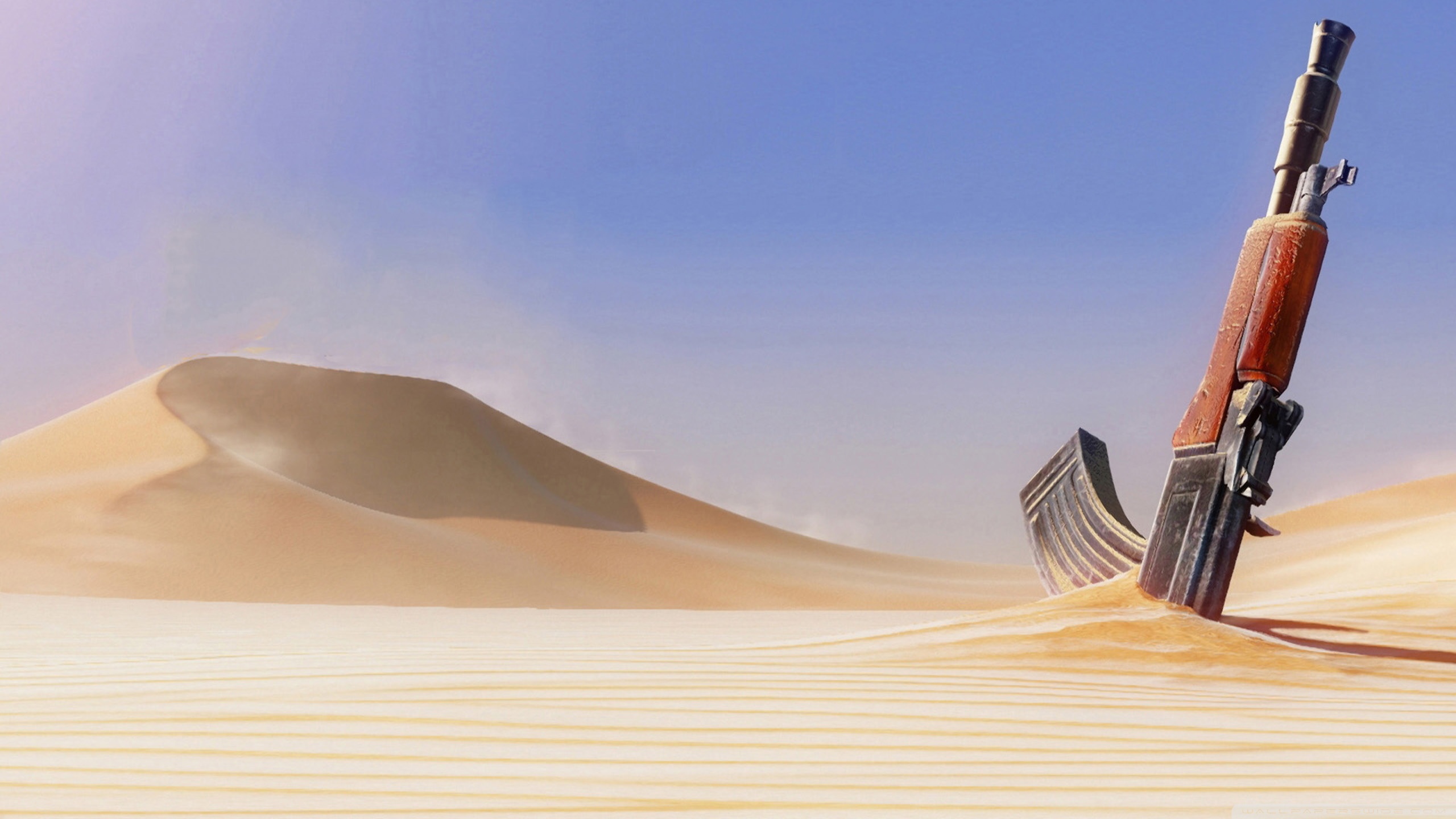 Gun In Sand - HD Wallpaper 