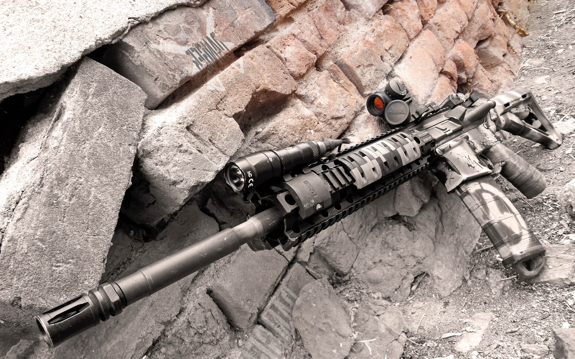 Gun Full Hd Wallpaper - HD Wallpaper 