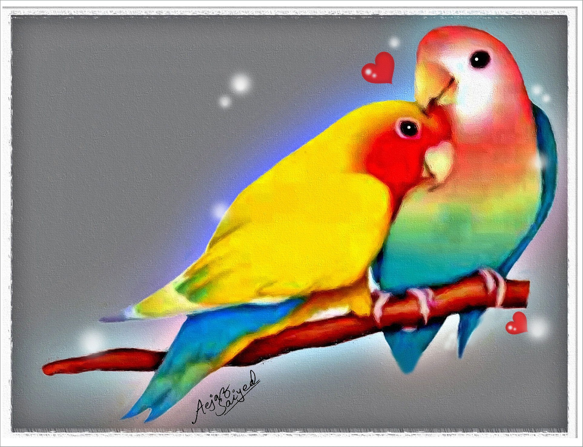 Profile Picture Love Birds - HD Wallpaper 