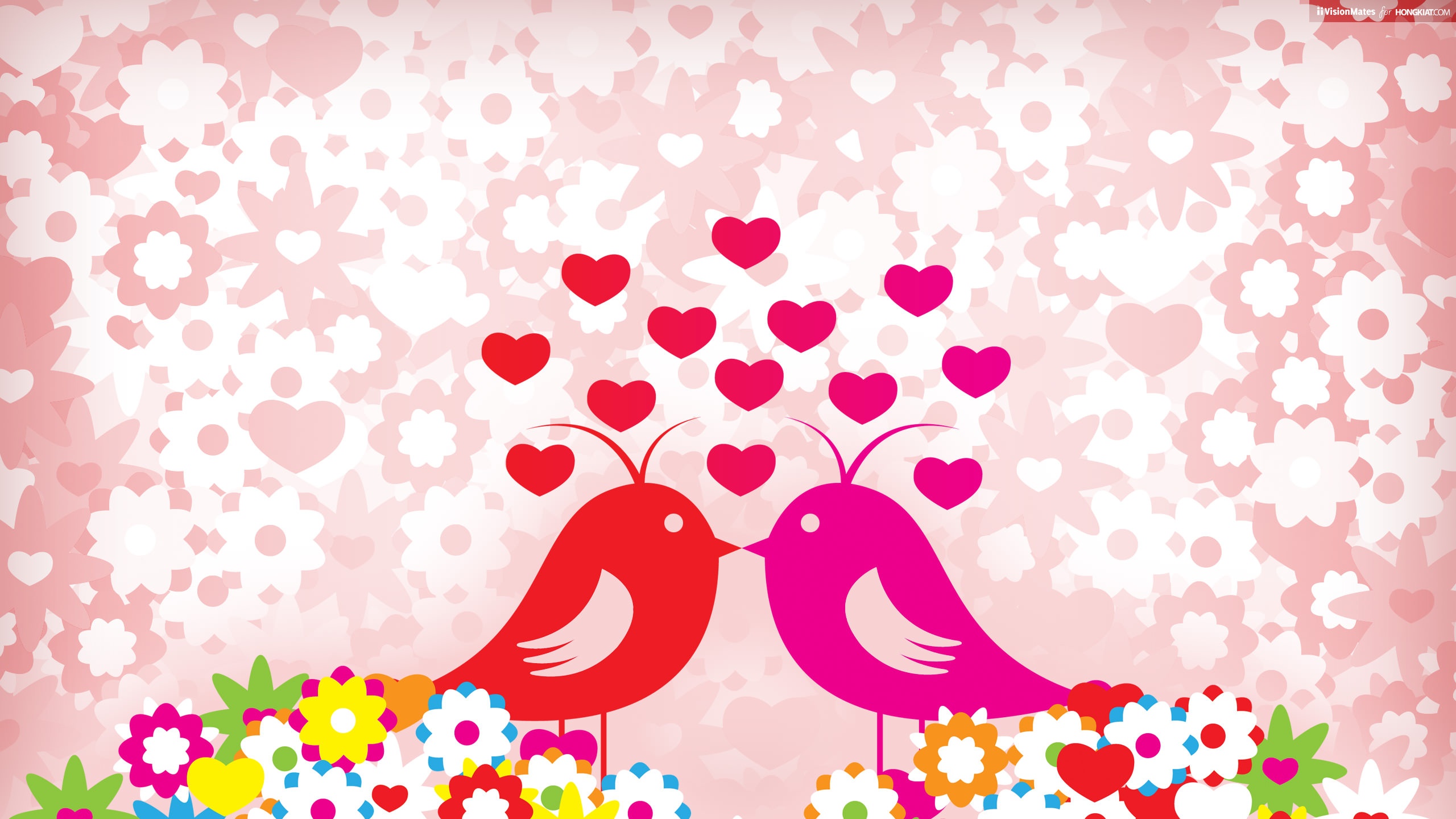 Love Birds - Valentines Day Wallpaper Birds - HD Wallpaper 