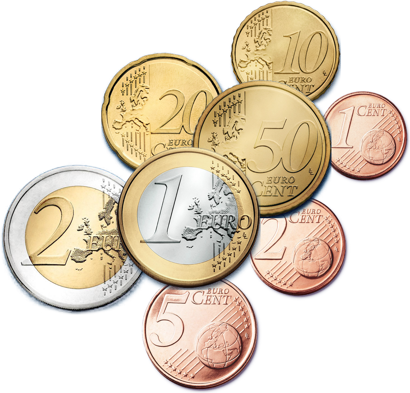 Euros Coins - HD Wallpaper 