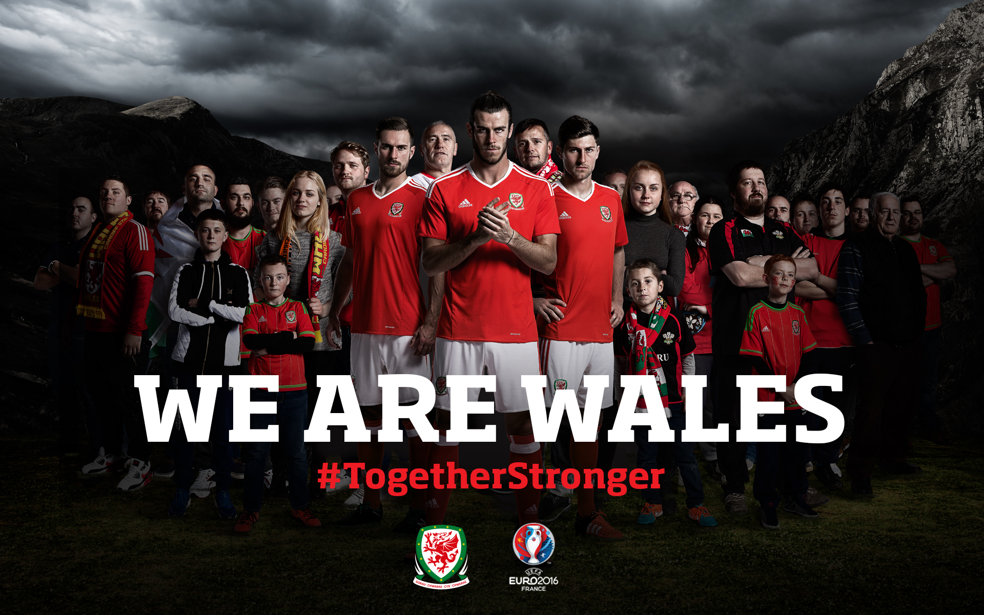Wales Football Team Together Stronger - HD Wallpaper 