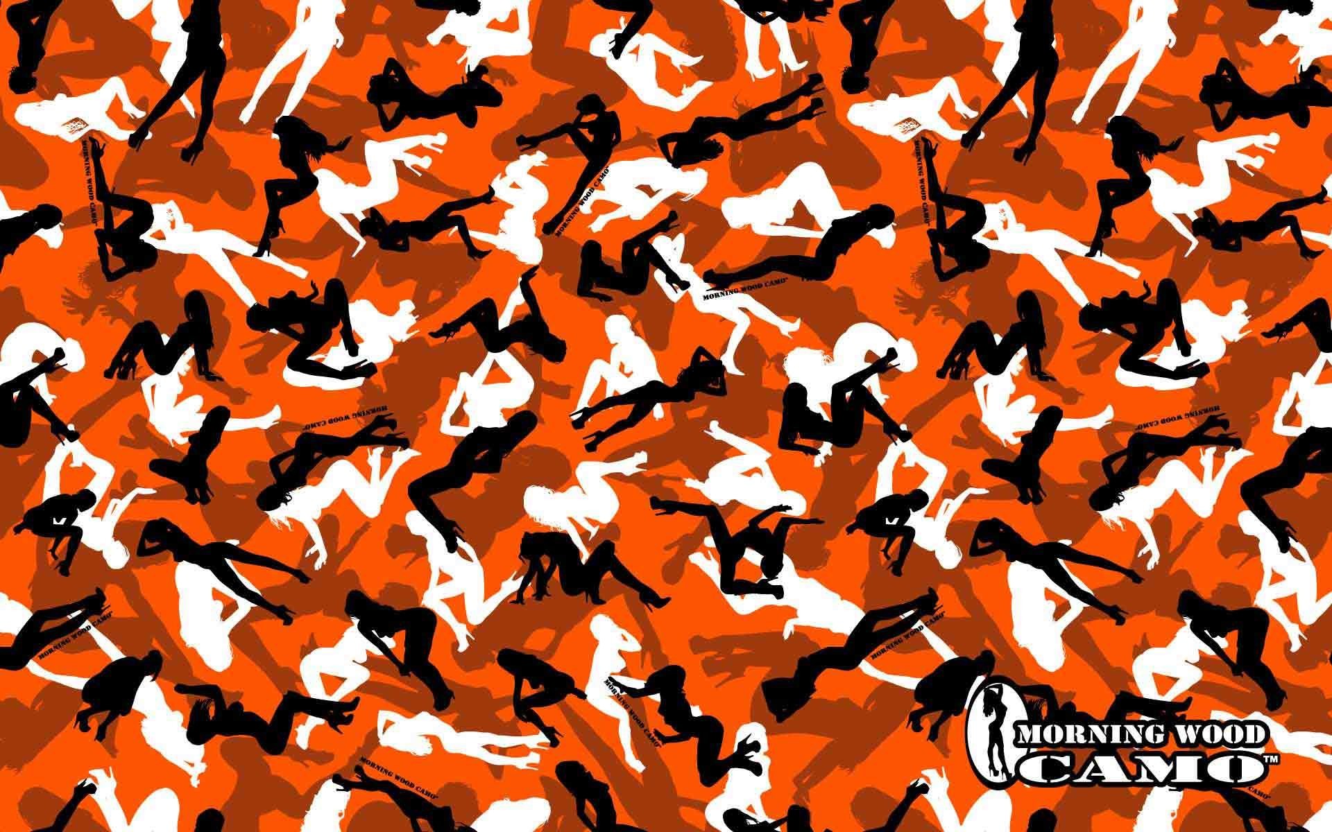 Orange Camo Wallpaper - HD Wallpaper 