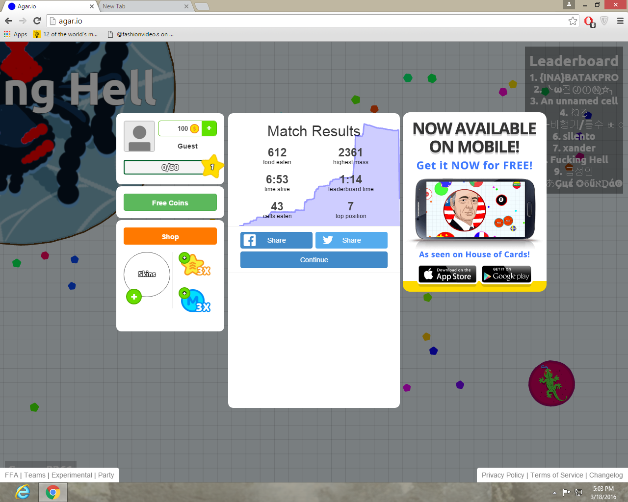 Io Top Scores Of Mine - Cuentas De Agar Io Nivel 100 - HD Wallpaper 