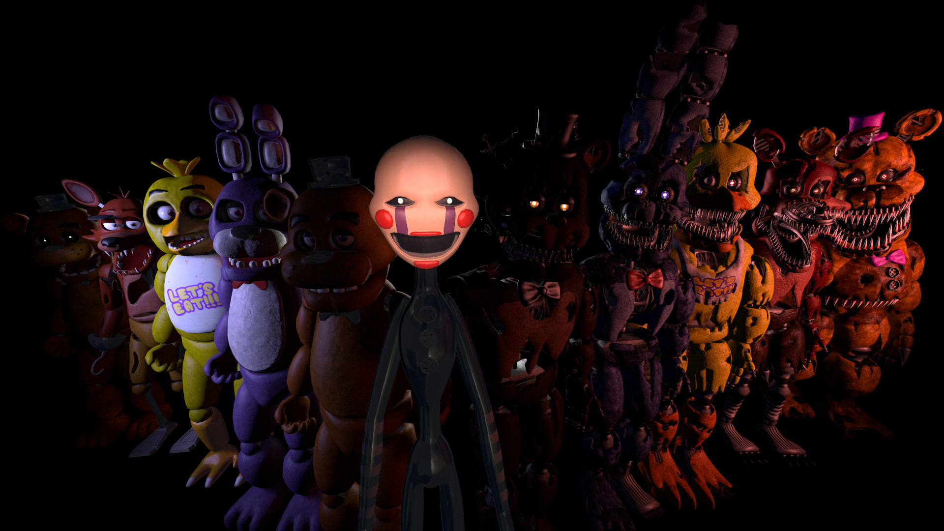 1920x1080, Wallpaper] Sanity Vs - Five Nights At Freddy's - HD Wallpaper 