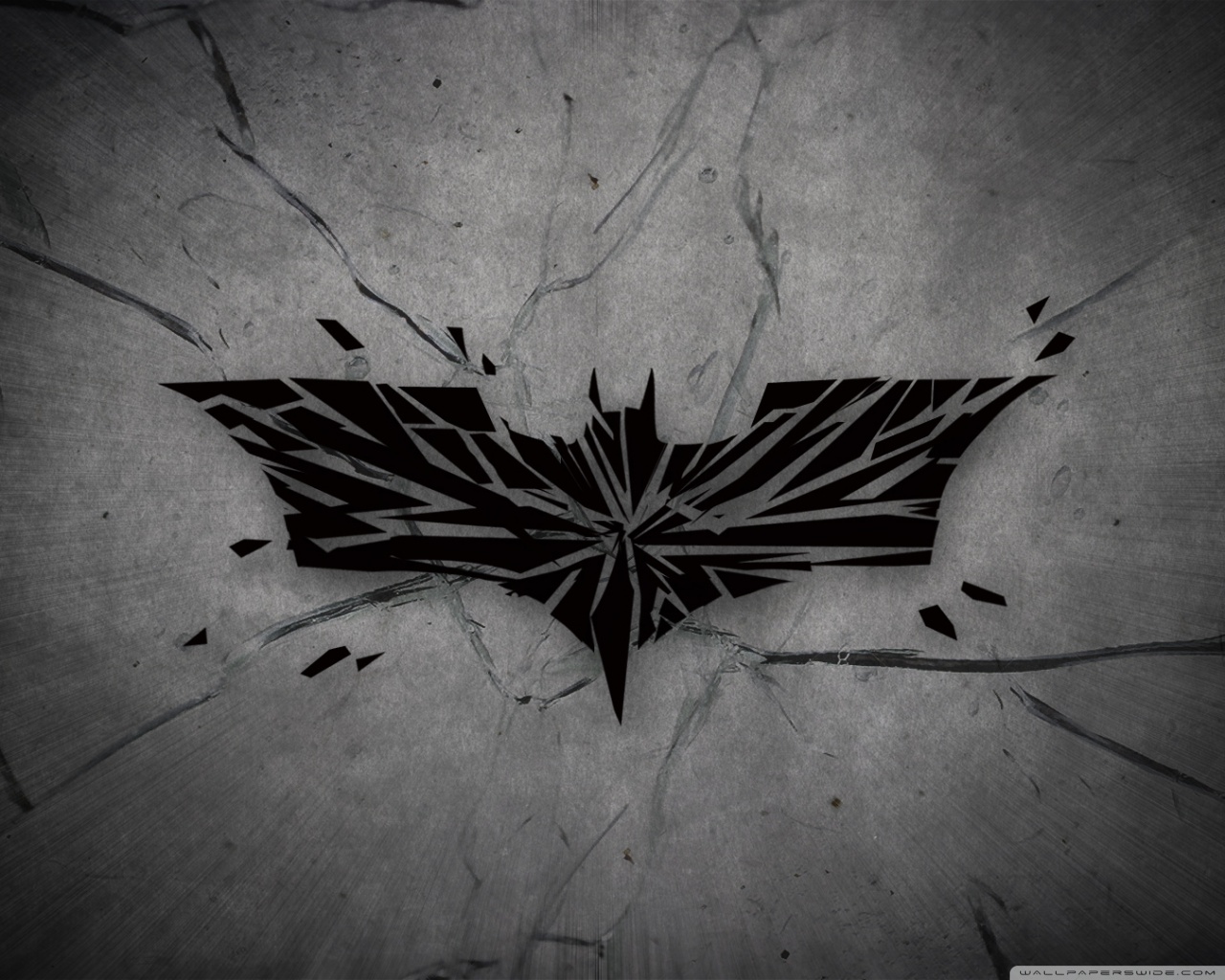 Batman Logo Broken - HD Wallpaper 