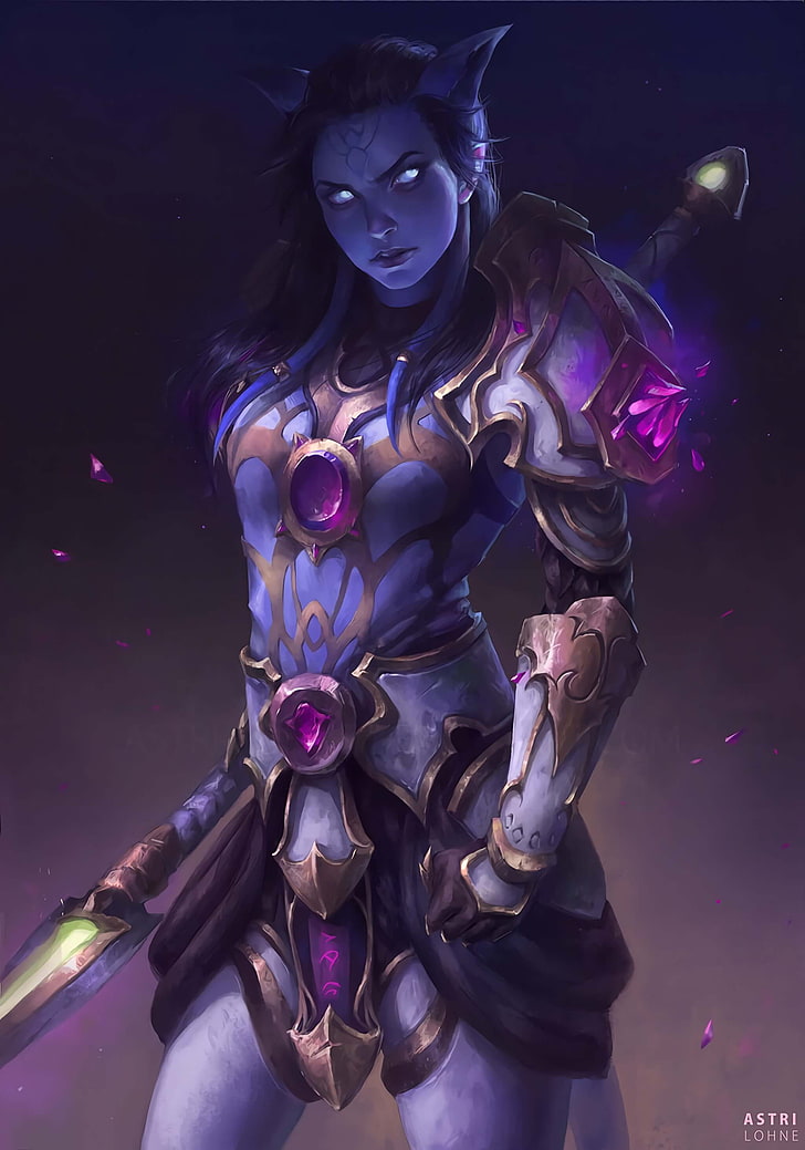 Digital Art, Artwork, Video Games, Warcraft, Armor, - Warcraft Draenei Art - HD Wallpaper 