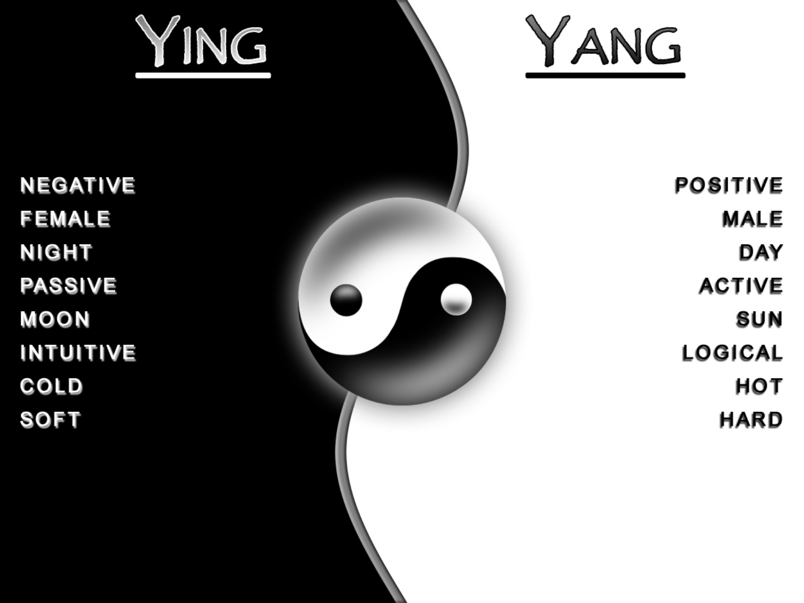 Yin Black Or White - HD Wallpaper 