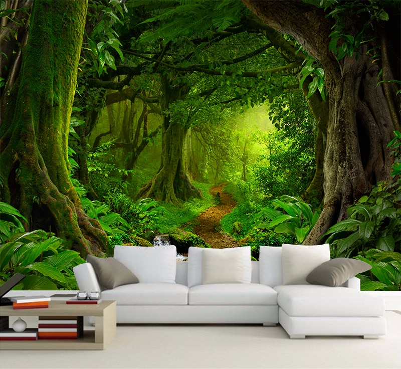 Nature 3d Wall Sticker For Living Room - HD Wallpaper 
