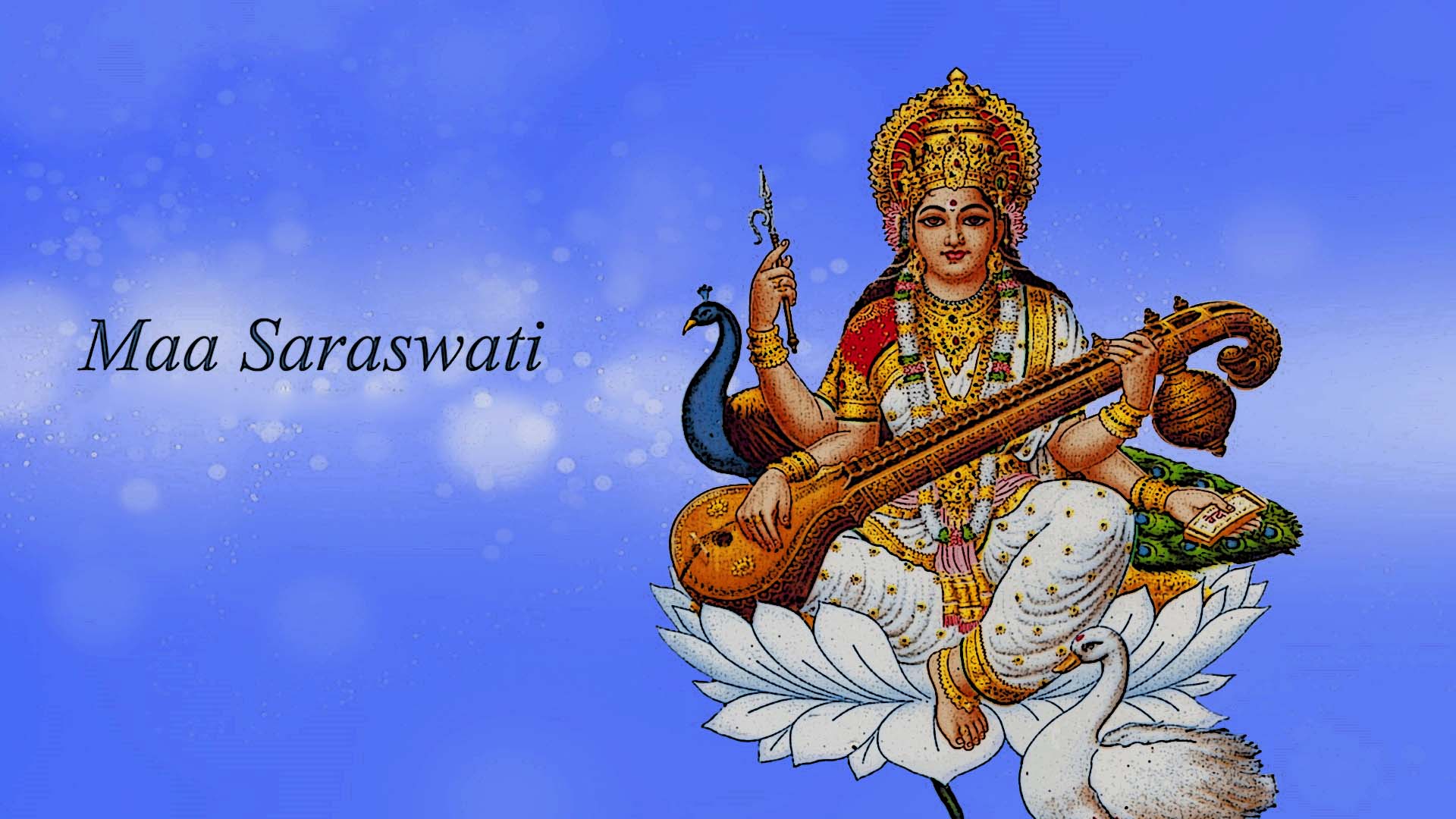 Maa Saraswati 3d Wallpaper - High Resolution Saraswati Mata - HD Wallpaper 