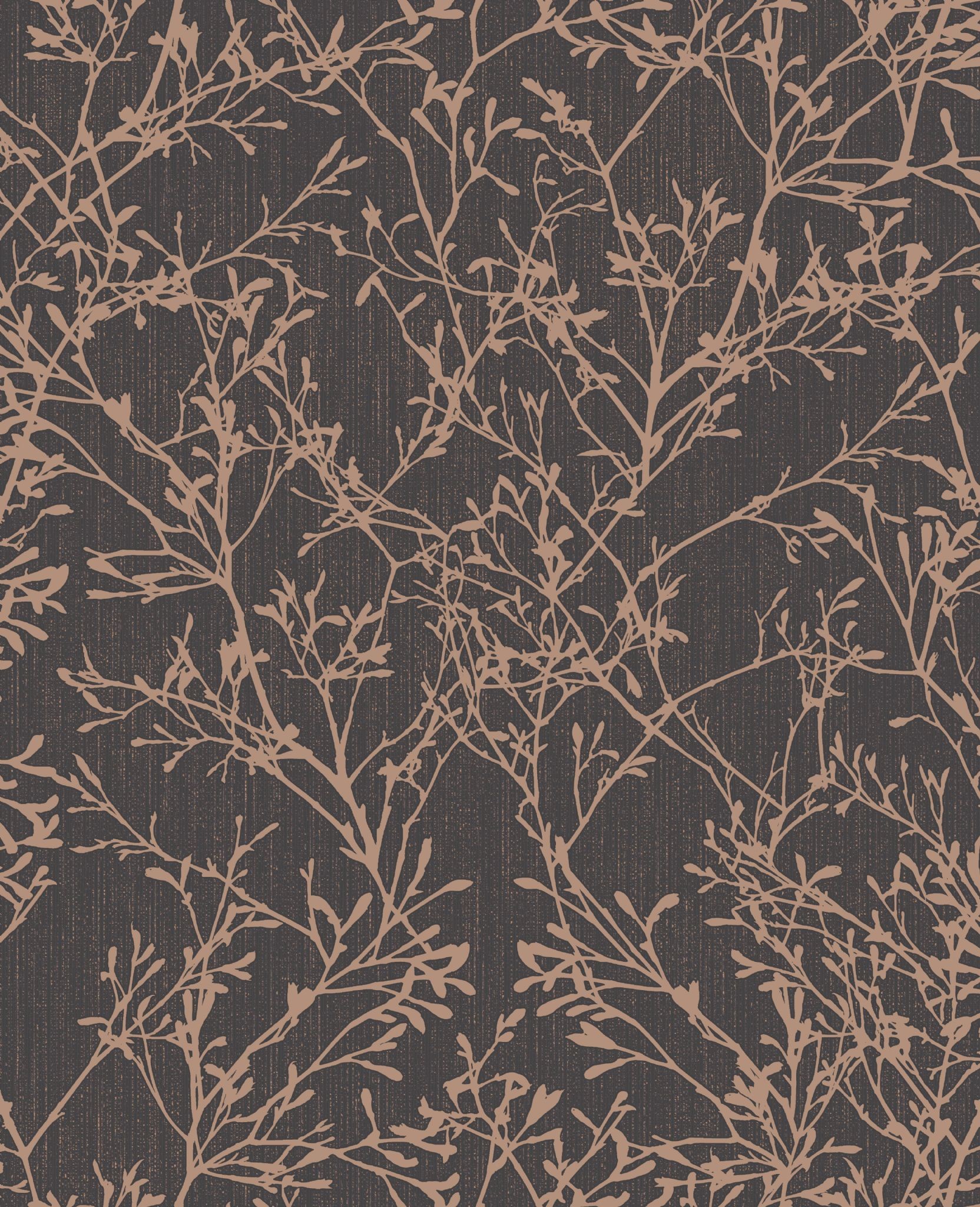 Fine Decor Tranquillity Tree Black/copper Fd41714 Wallpaper - Fine Decor - HD Wallpaper 