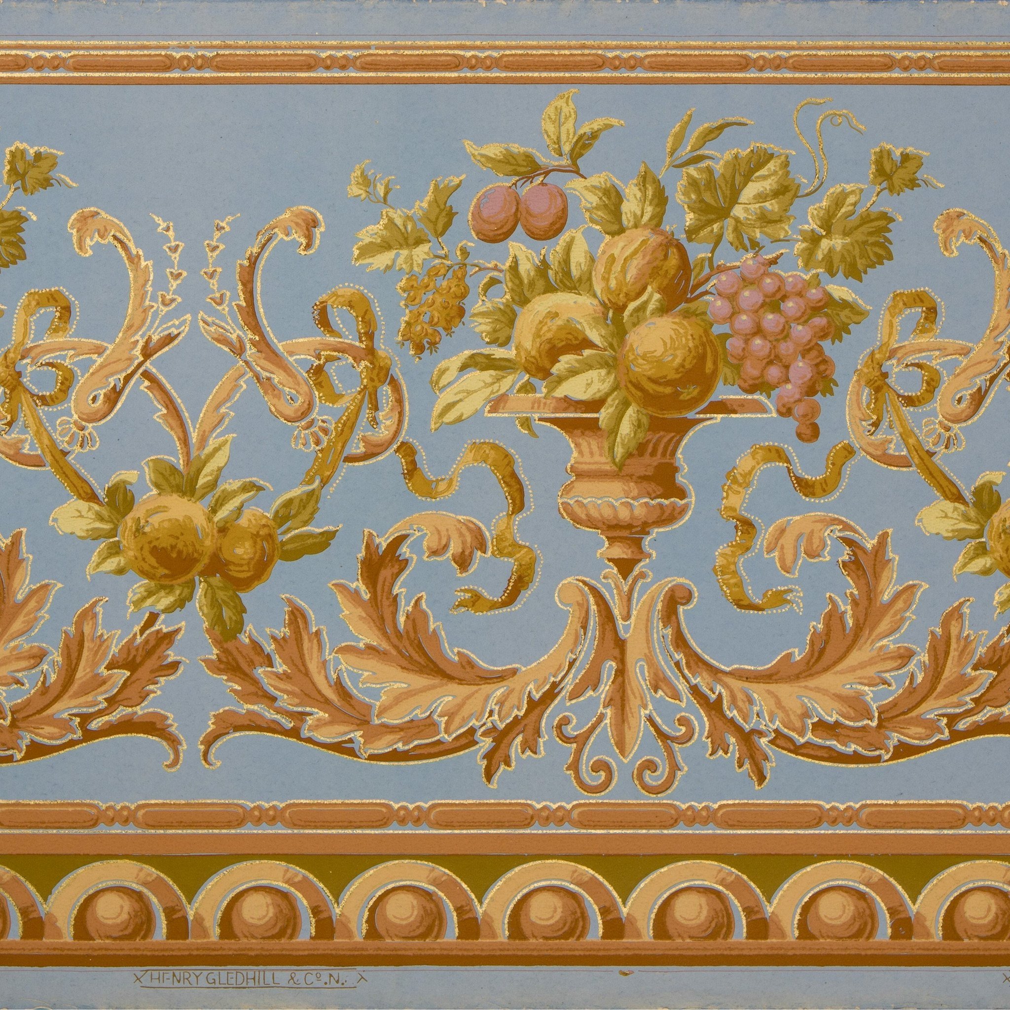 J Talbert Clematis Frieze With Arbor Wall Dollhouse - Motif - HD Wallpaper 