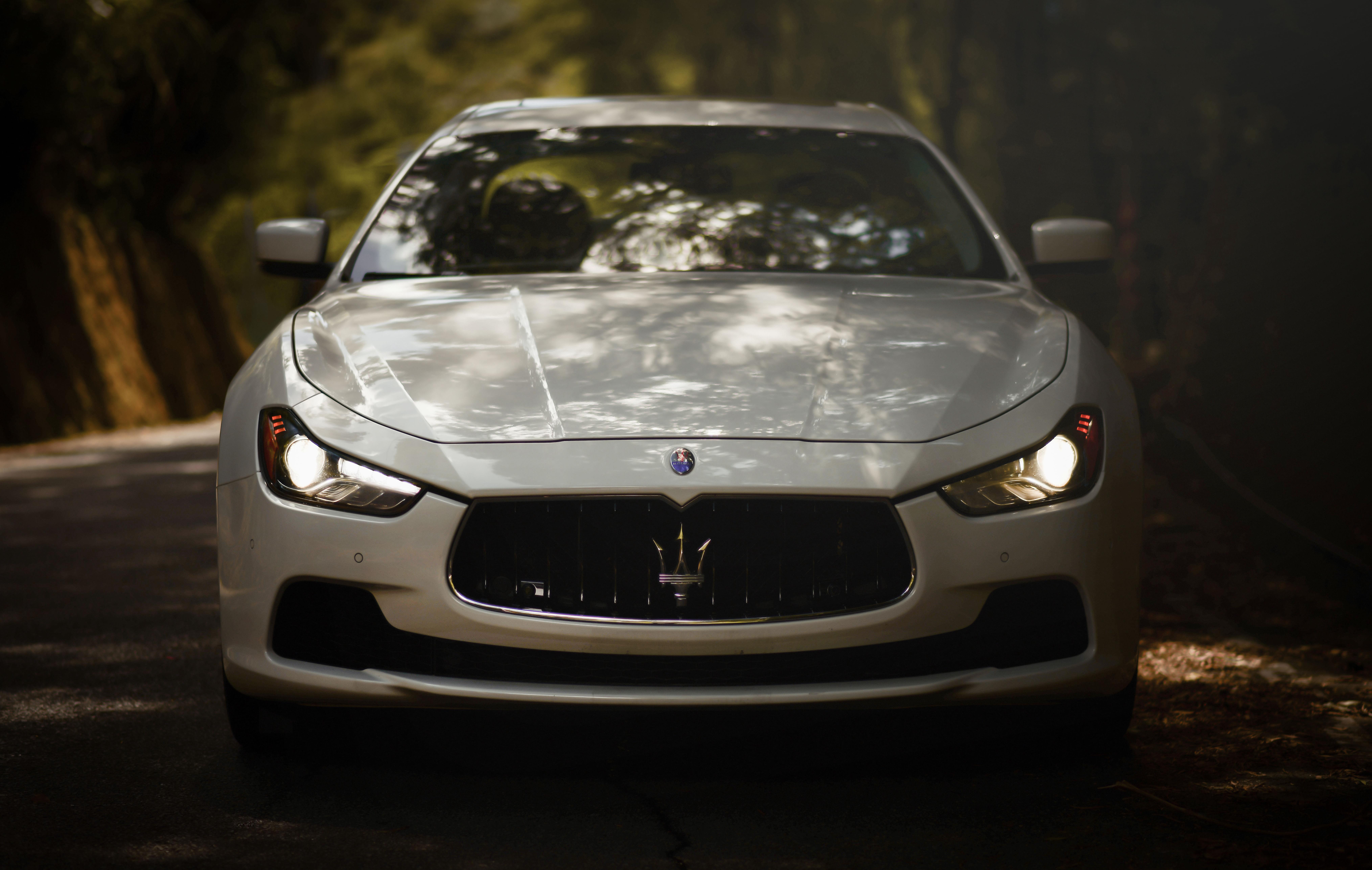 Maserati Ghibli, Maserati, Car, White, Sportscar, Front - Ghibli Car - HD Wallpaper 
