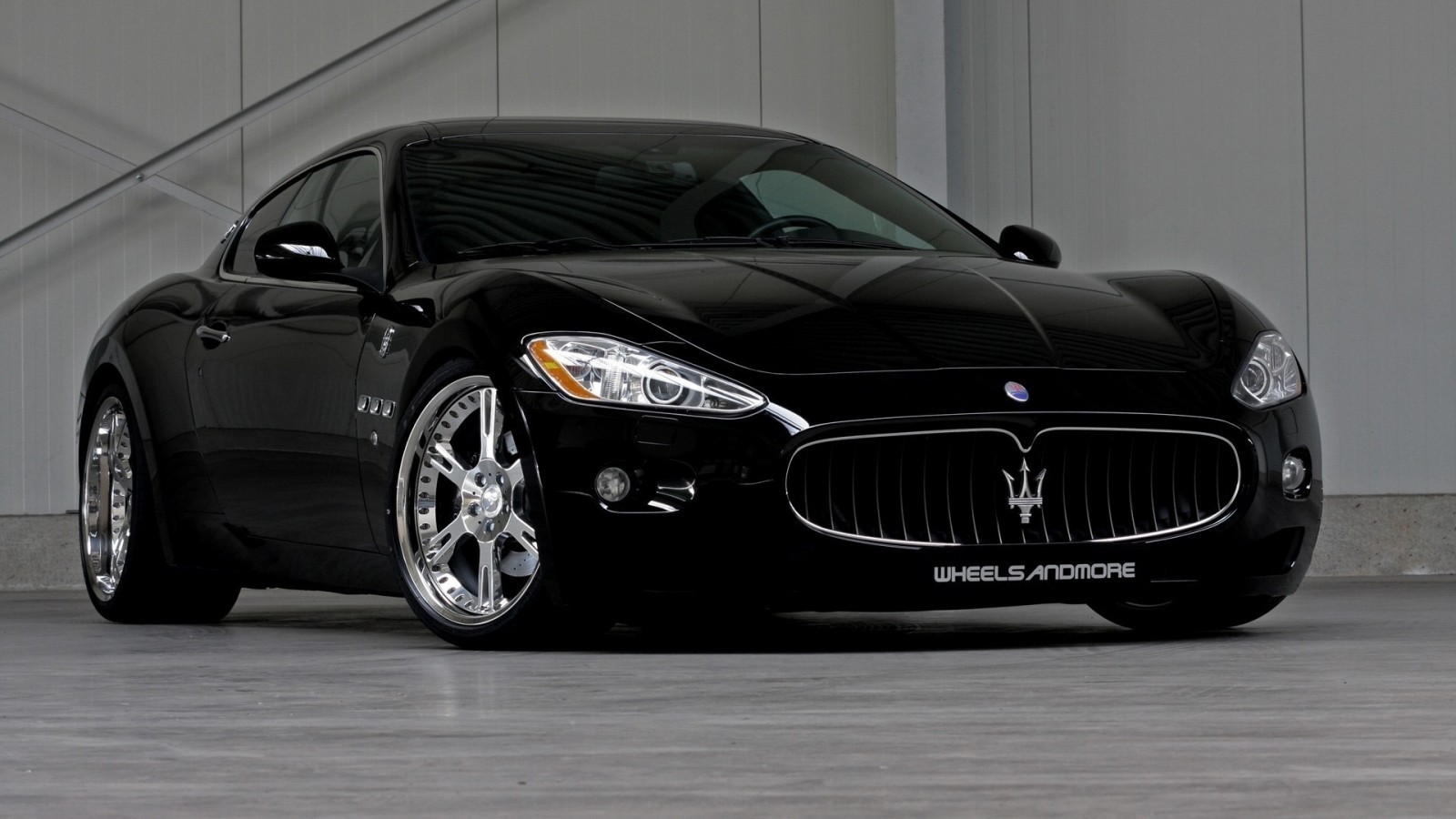 Maserati Granturismo, Black, Front View, Supercar, - Maserati Black Car - HD Wallpaper 