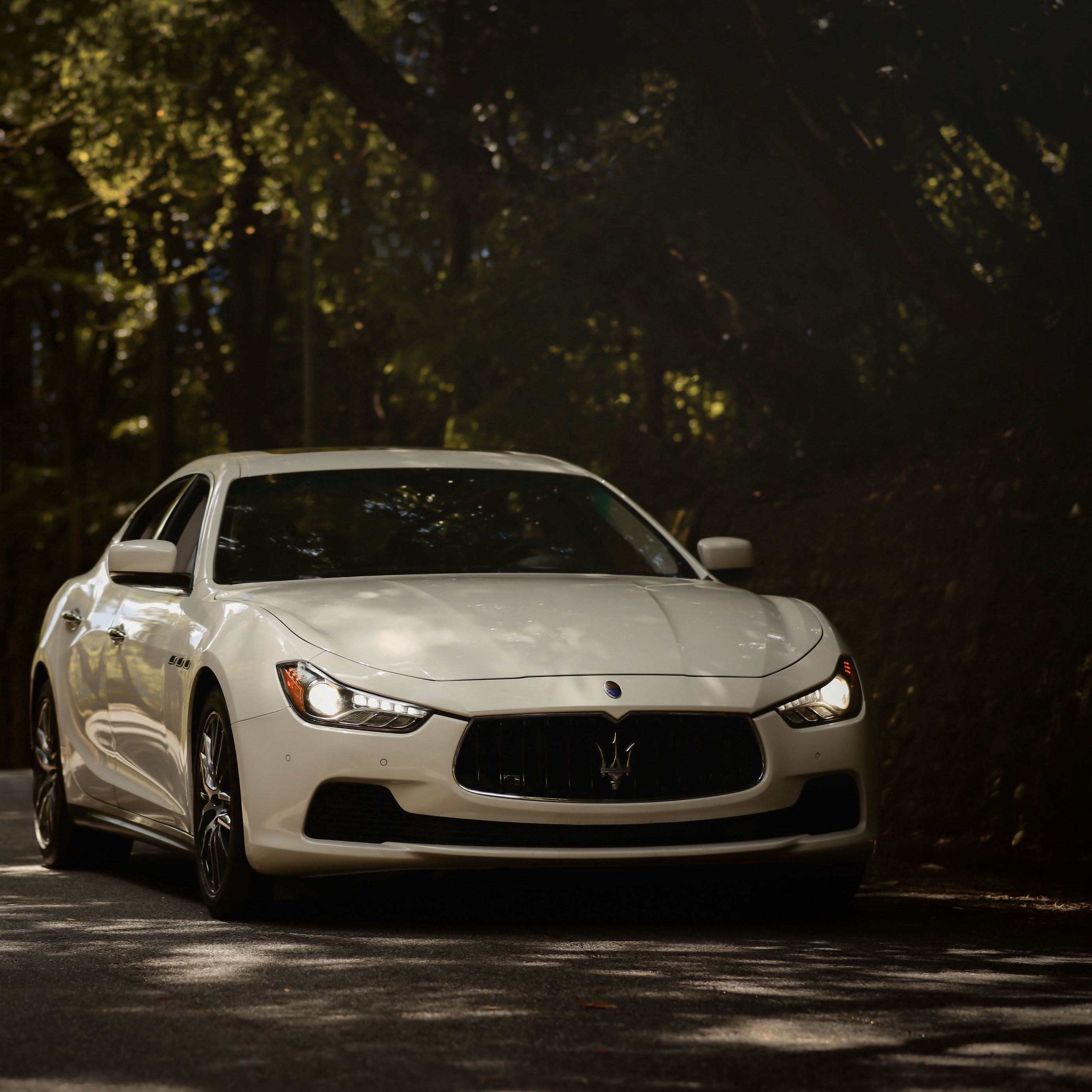 Wallpaper Maserati Ghibli, Maserati, Car, White, Front - Maserati Ghibli - HD Wallpaper 